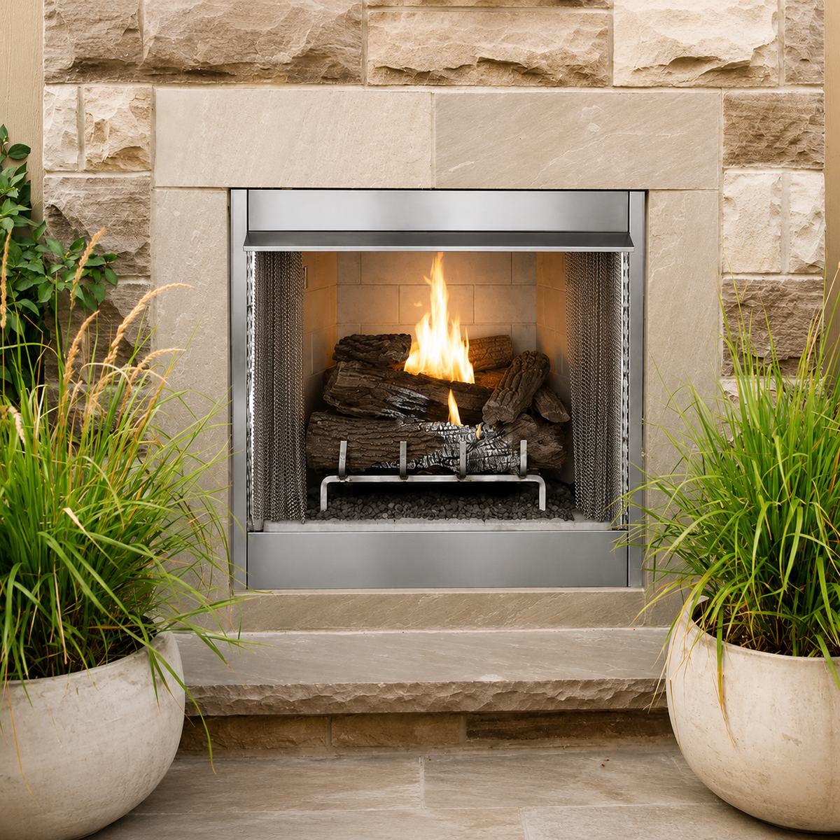 Superior VRE4236 36" Traditional Indoor/Outdoor Vent-Free Firebox With Refractory Panels