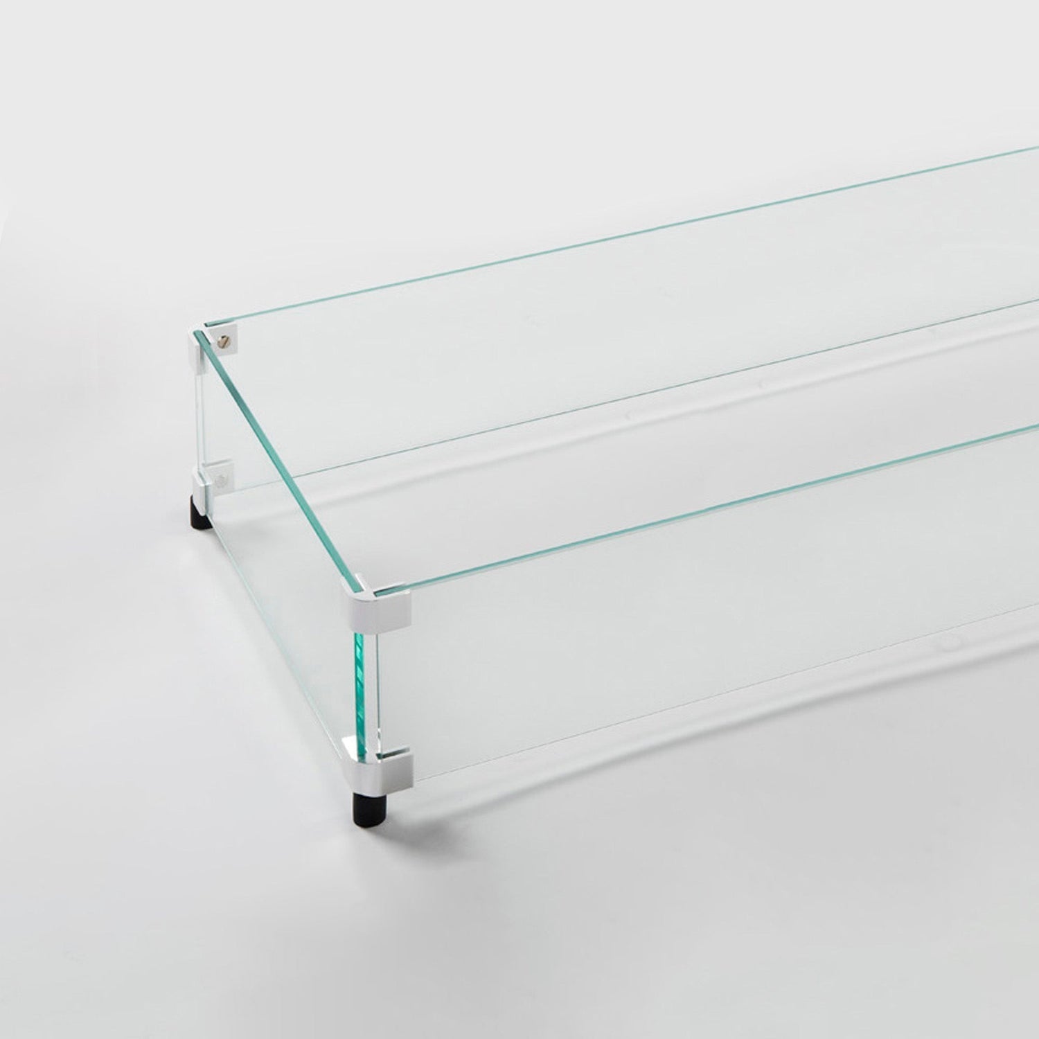 The Outdoor GreatRoom Company 64" Linear Tempered Glass Wind Guard with Stainless Steel Hardware