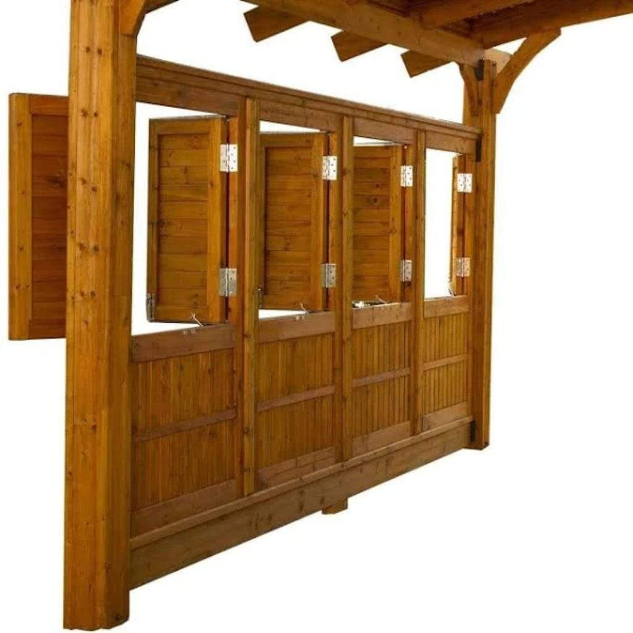 The Outdoor GreatRoom Company 16' x 16' Sonoma Arched Wood Pergola with Mocha Stain Finish