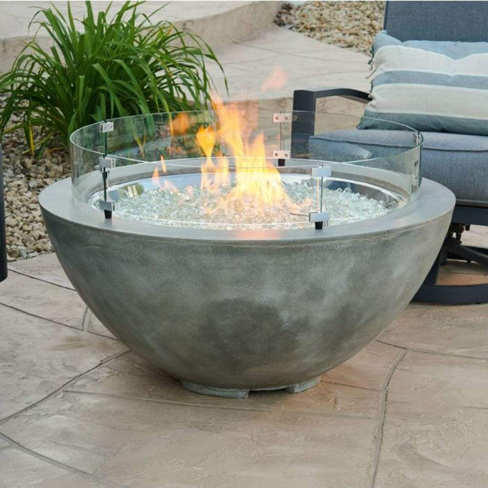 The Outdoor GreatRoom Company 30" Round Glass Wind Guard with Stainless Steel Hardware