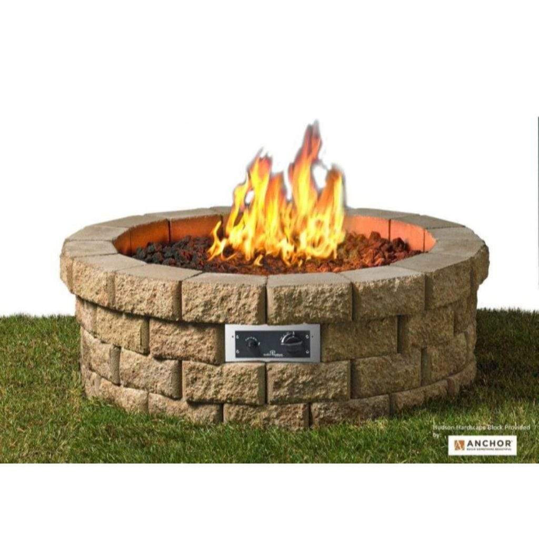 The Outdoor GreatRoom Company 38" Round DIY Hardscape Gas Fire Burner Kit