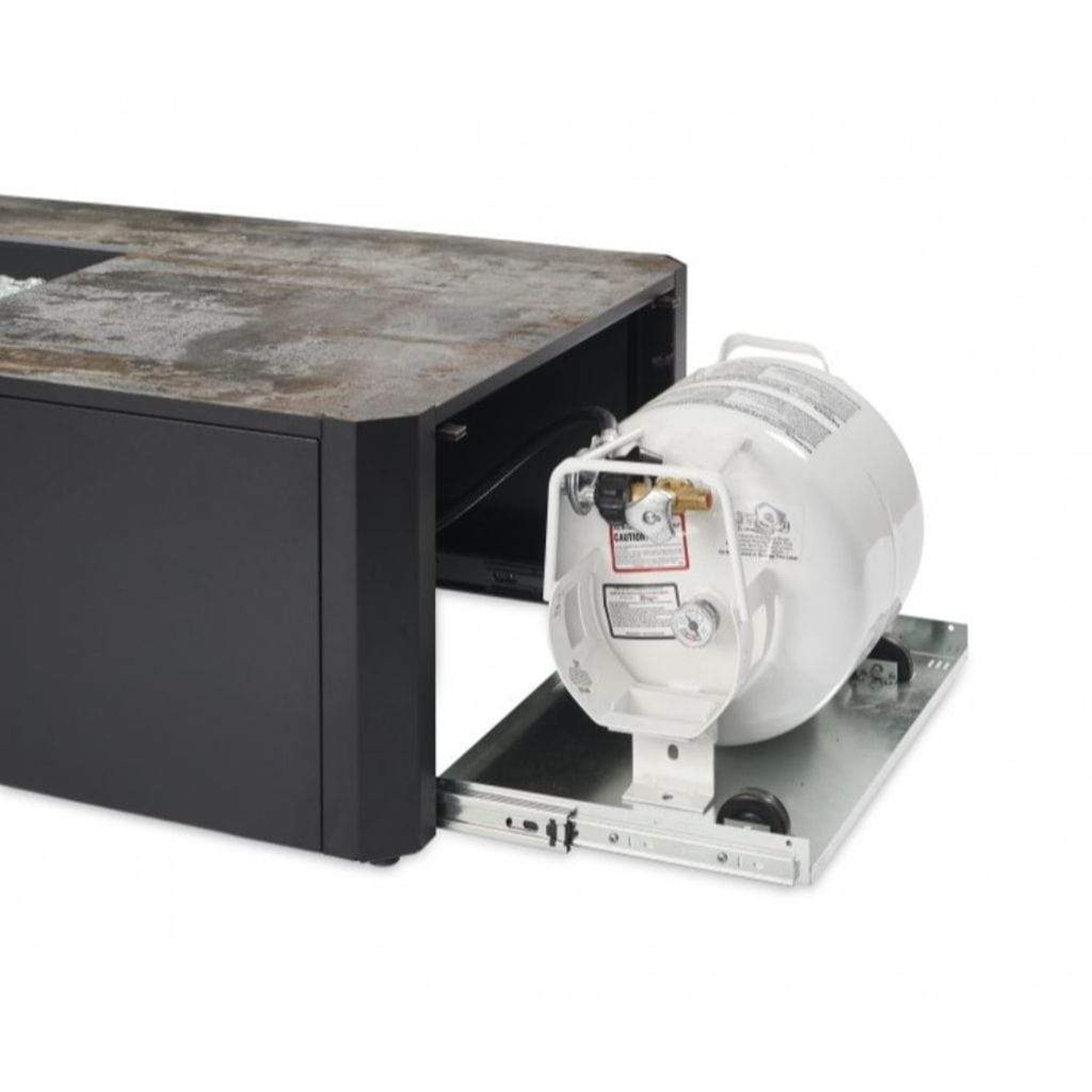 The Outdoor GreatRoom Company Kinney 55" Linear Gas Fire Pit Table with Ultracompact Surface Top