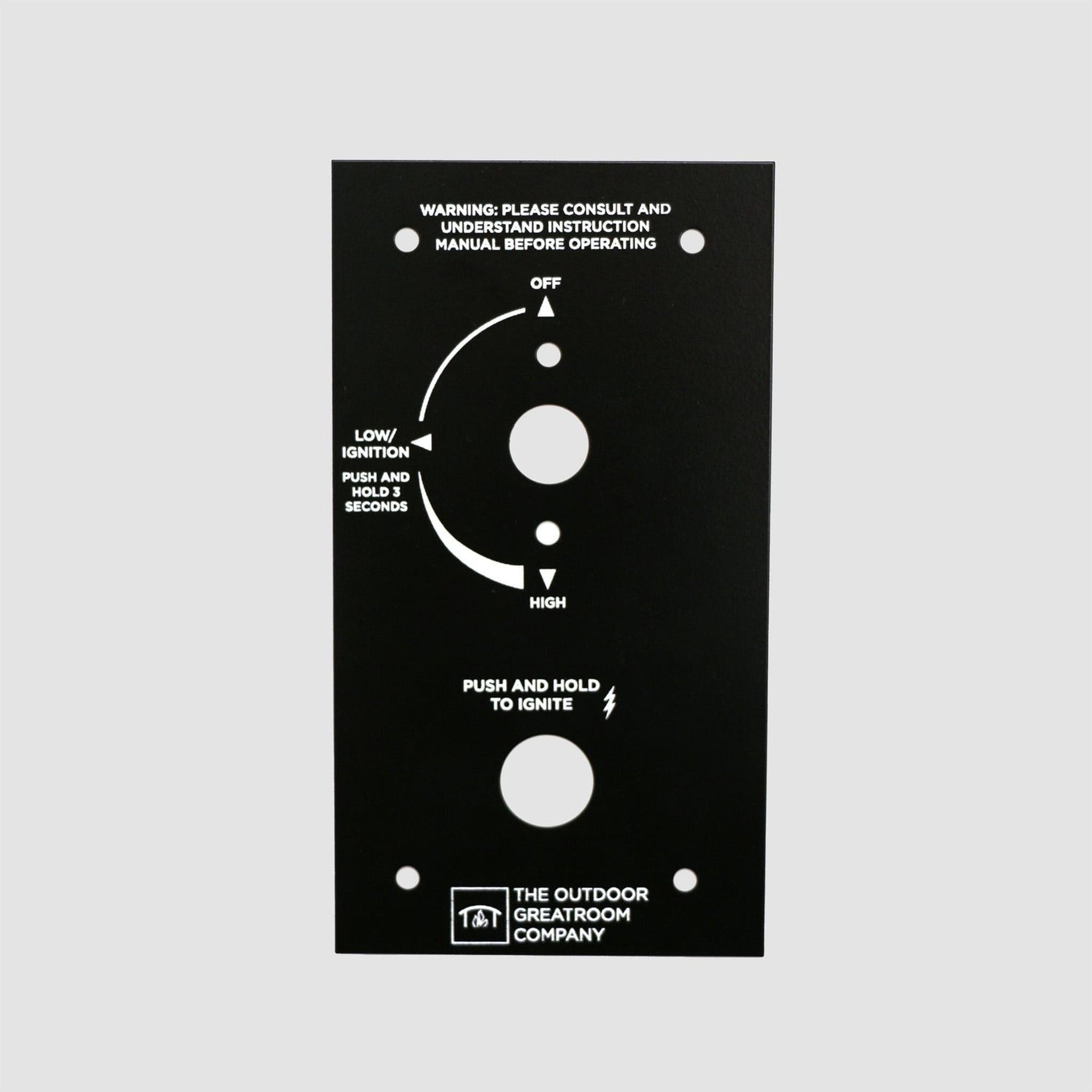 The Outdoor GreatRoom Company Control Panel for Crystal Fire Plus Burners (6.38" x 3.5")