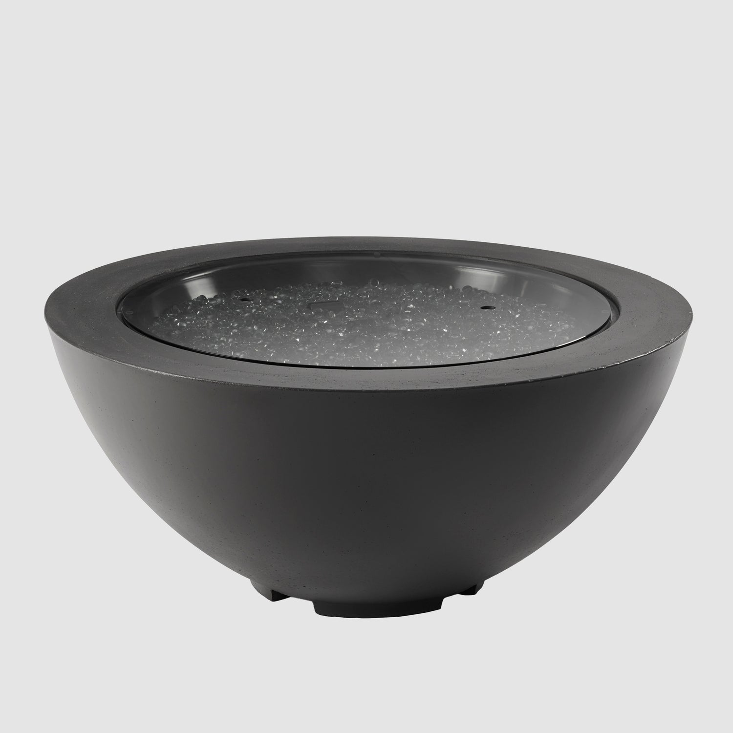 The Outdoor GreatRoom Company Cove 42" Midnight Mist Round Gas Fire Pit Bowl with 30" Crystal Fire® Plus Burner