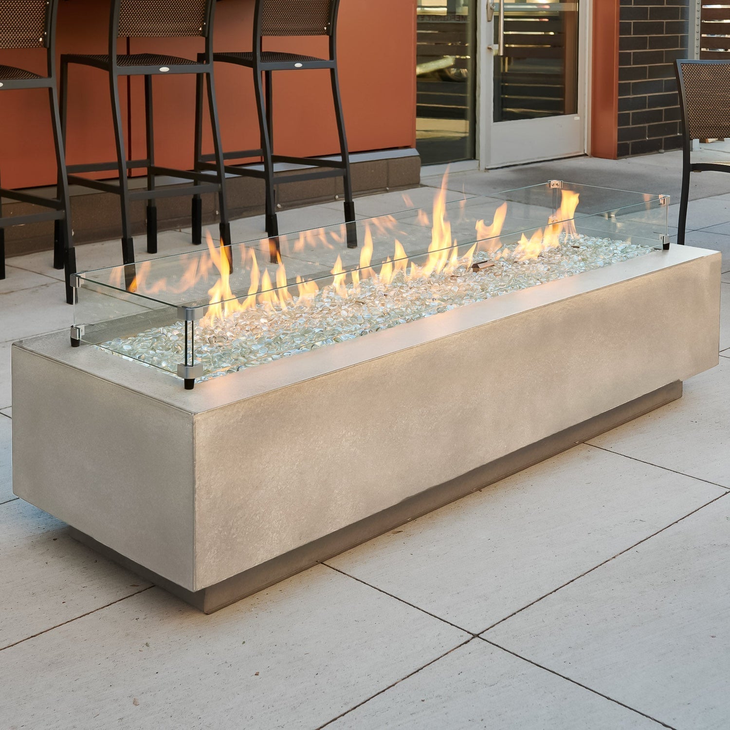 The Outdoor GreatRoom Company 72" Cove Natural Gray Linear Gas Fire Table