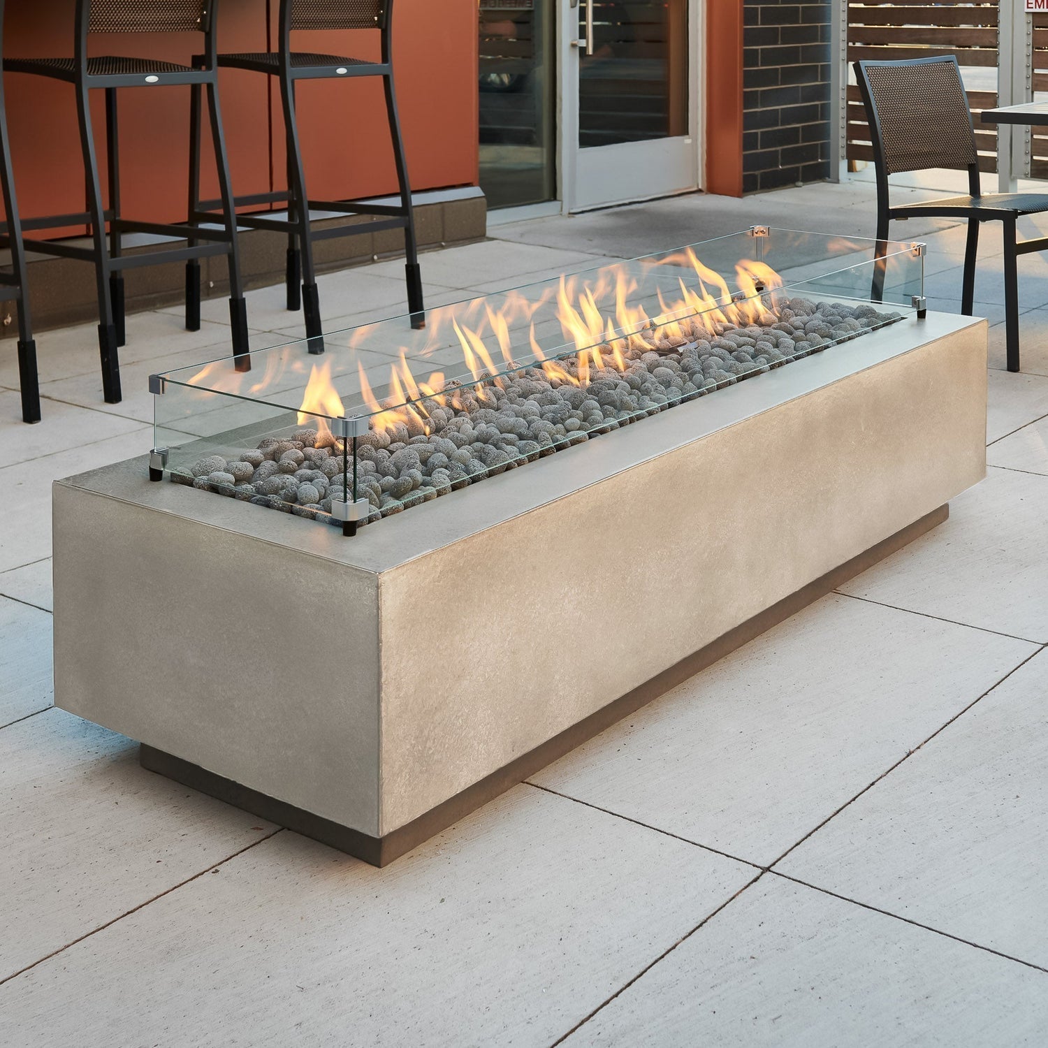 The Outdoor GreatRoom Company 72" Cove Natural Gray Linear Gas Fire Table
