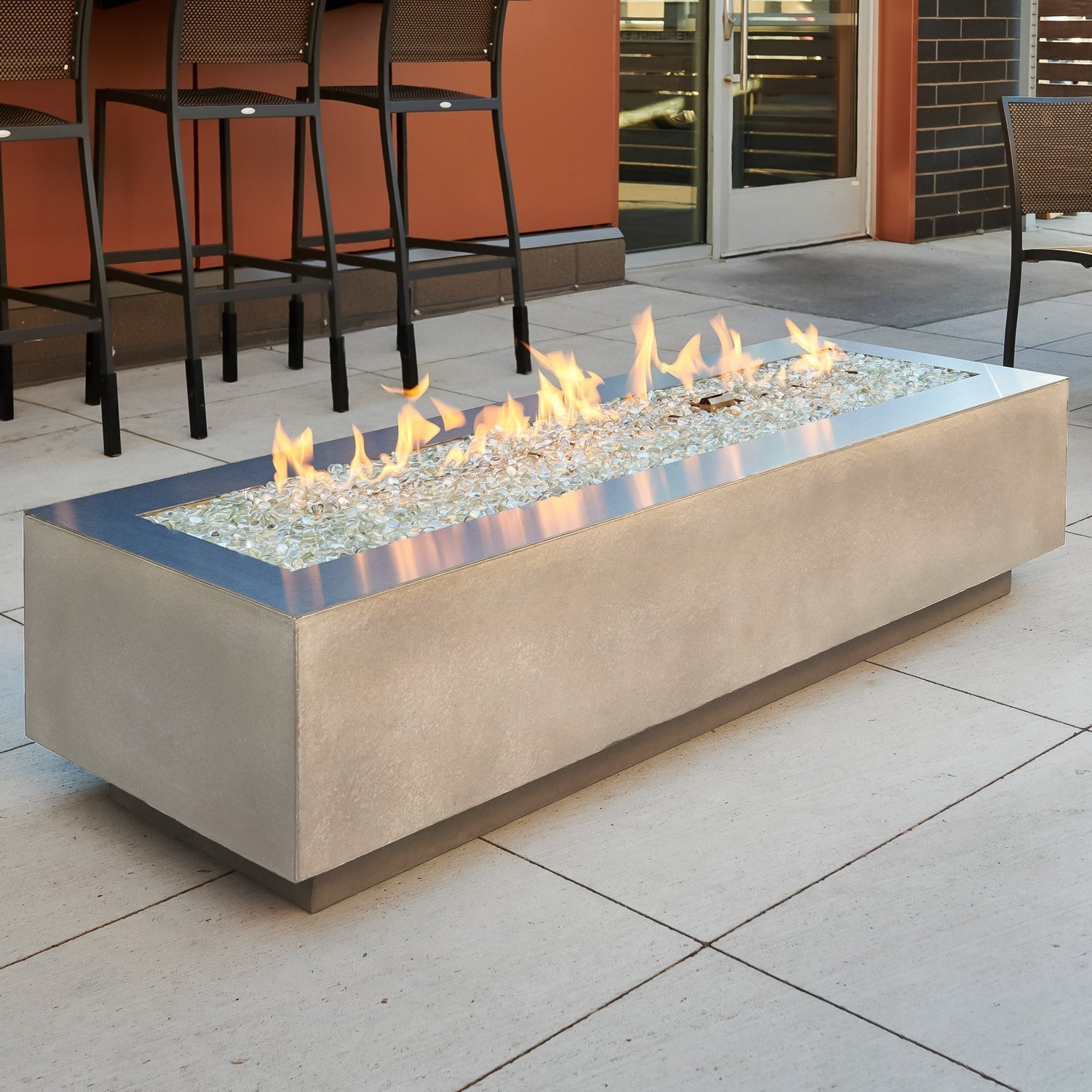 The Outdoor GreatRoom Company 72" Cove Natural Gray Linear Gas Fire Table