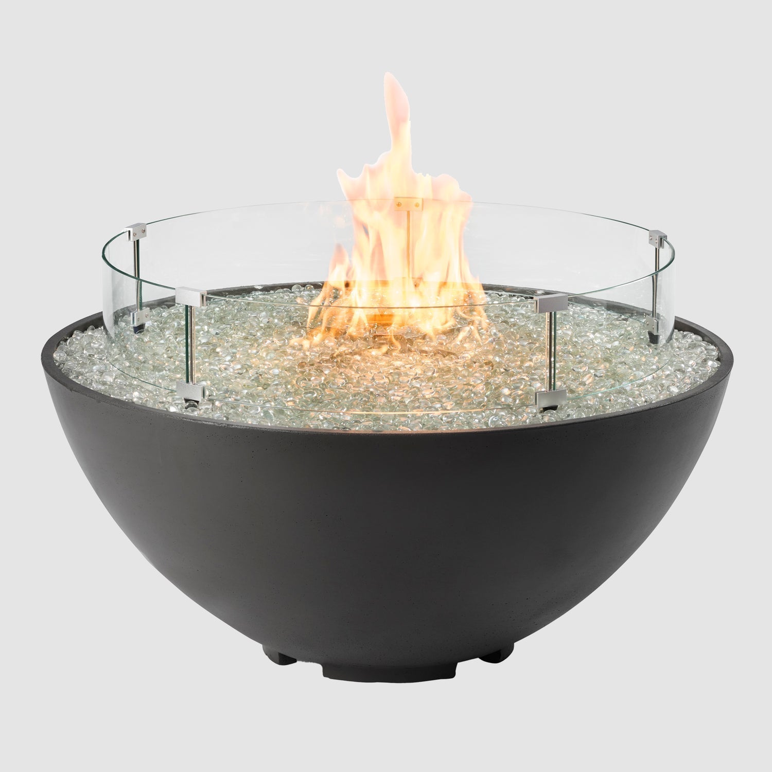 The Outdoor GreatRoom Company 42" Cove Edge Midnight Mist Gas Fire Pit Bowl