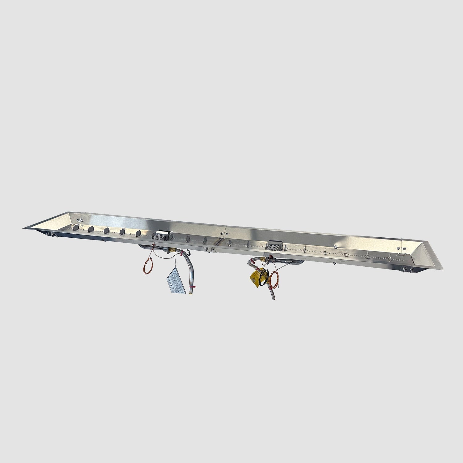 The Outdoor GreatRoom Company Crystal Fire 12" x 120" Stainless Steel Linear Gas Burner with Safety Ignition