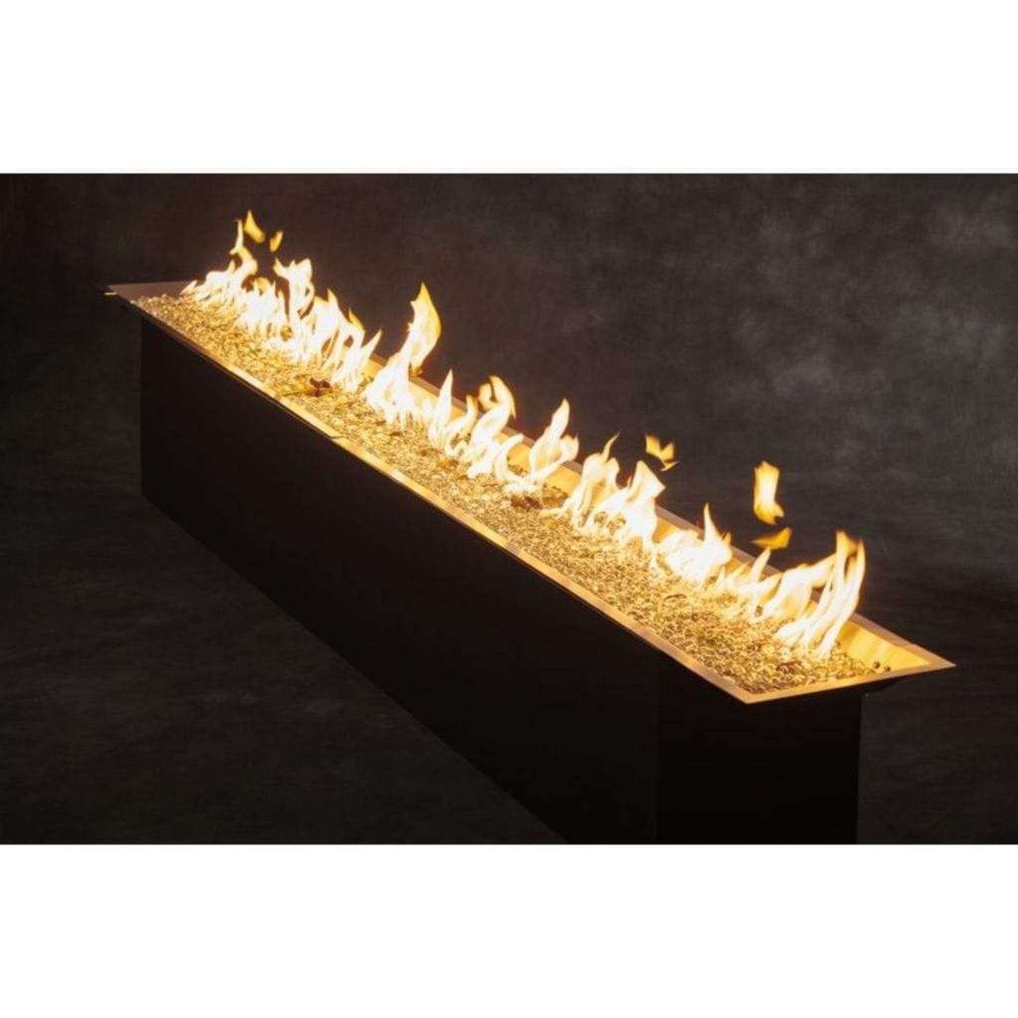 The Outdoor GreatRoom Company Crystal Fire 12" x 64" Linear Gas Burner - Commercial-Grade Stainless Steel