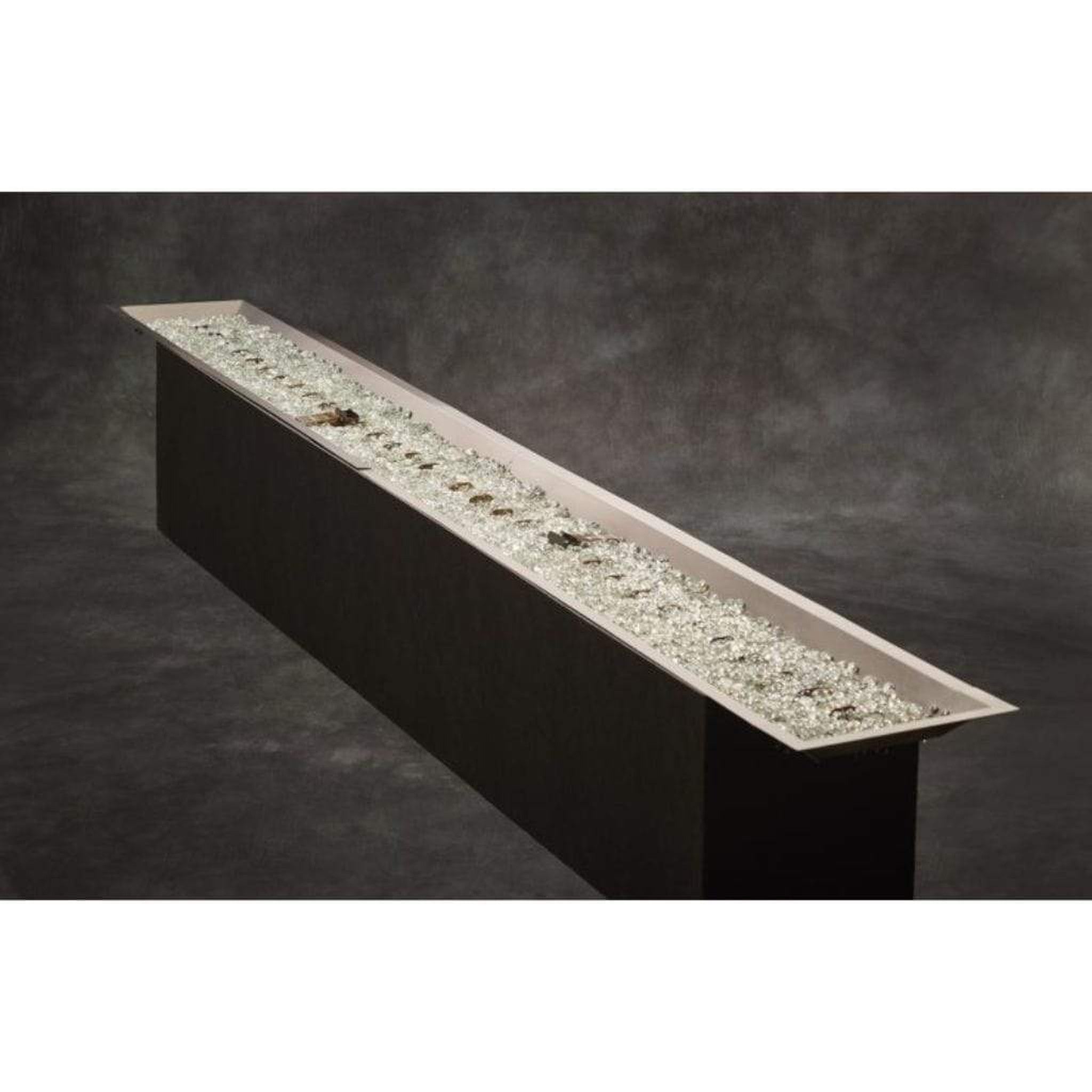 The Outdoor GreatRoom Company Crystal Fire 12" x 64" Linear Gas Burner - Commercial-Grade Stainless Steel