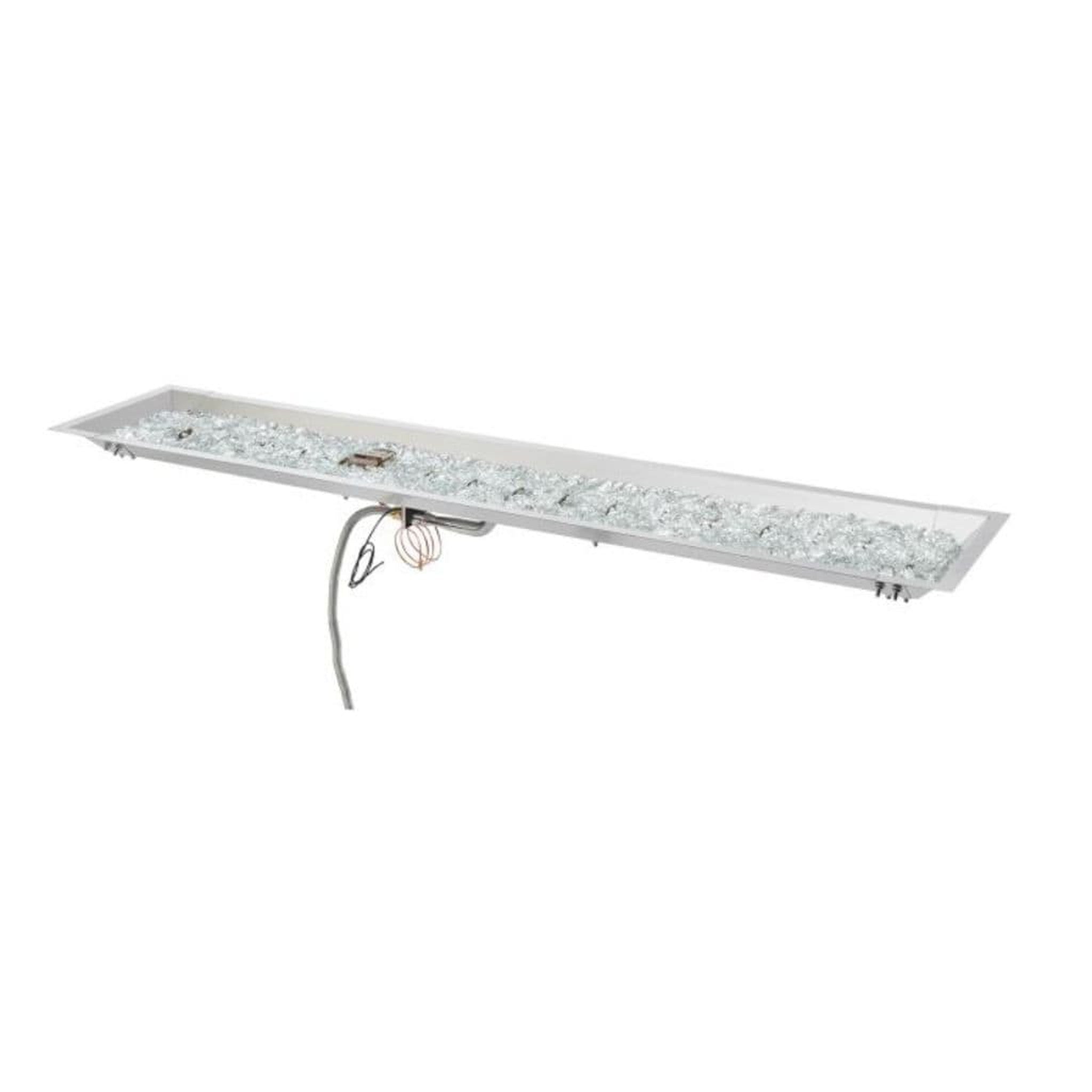 The Outdoor GreatRoom Company Crystal Fire 12" x 64" Linear Gas Burner - Commercial-Grade Stainless Steel