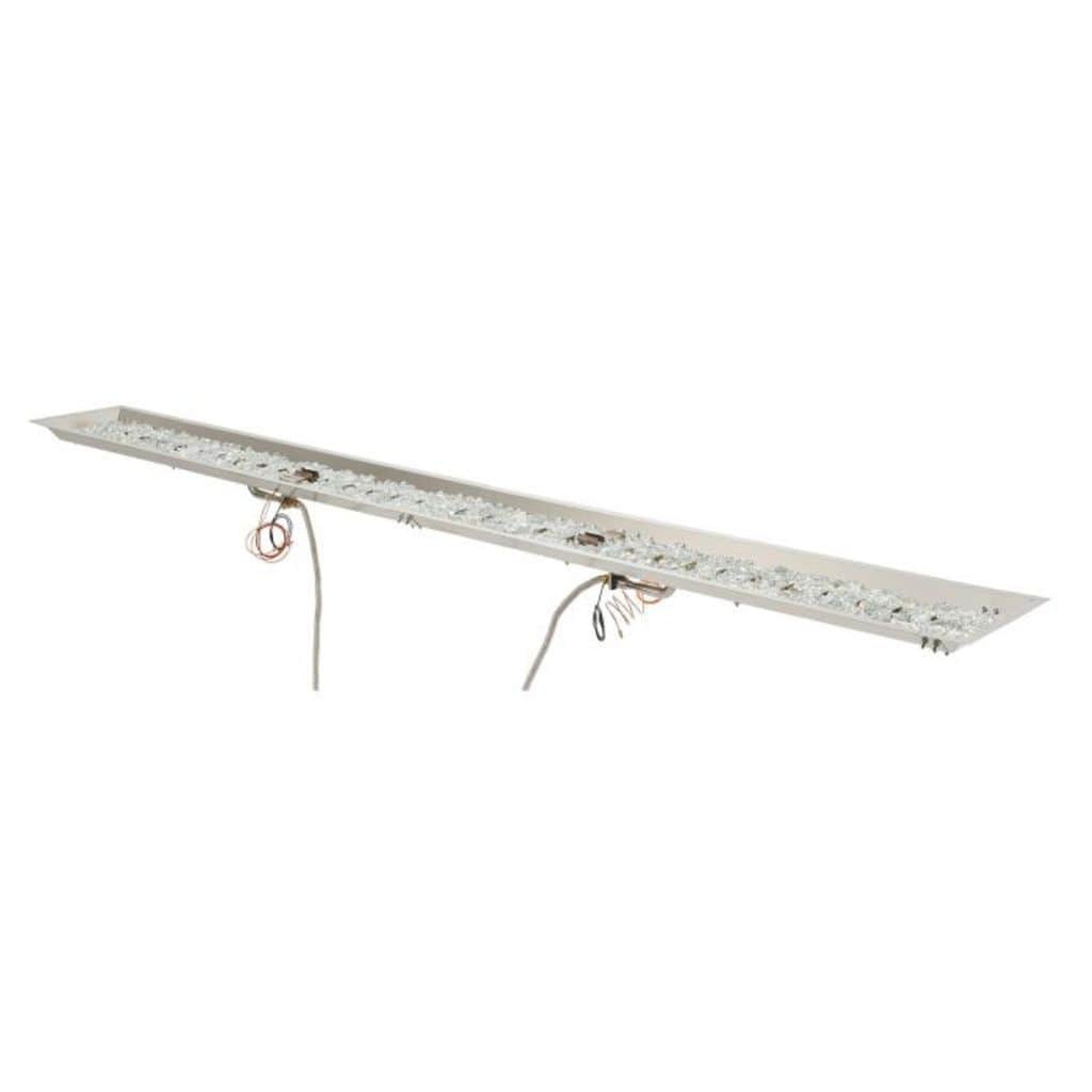 The Outdoor GreatRoom Company Crystal Fire 12" x 64" Linear Gas Burner - Commercial-Grade Stainless Steel