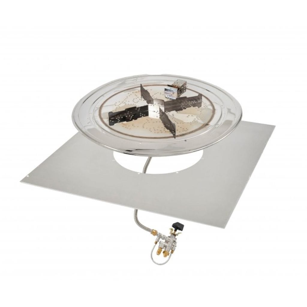 The Outdoor GreatRoom Company Crystal Fire® Plus 42" Square DIY Gas Burner Kit – For Block/Paver Installations