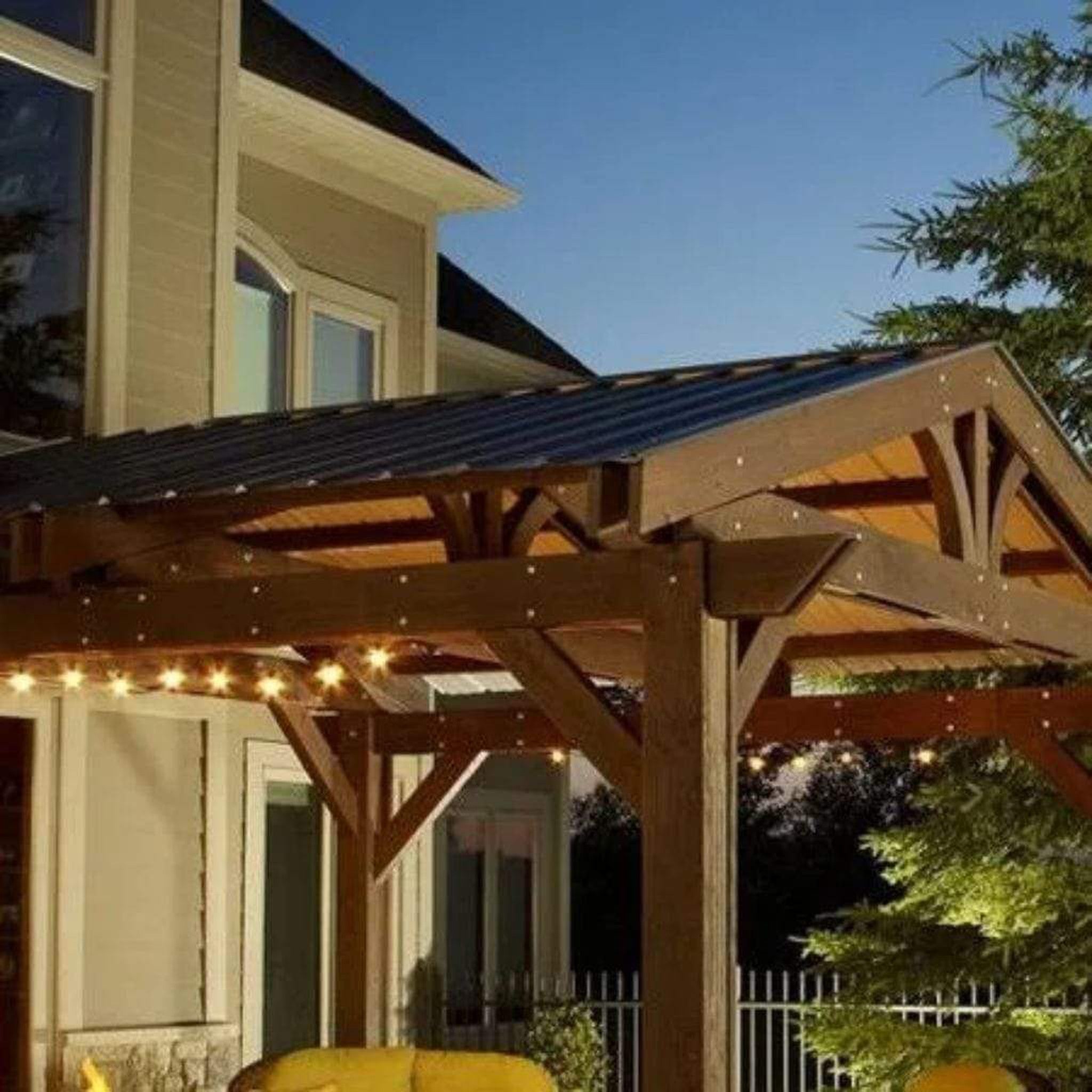 The Outdoor GreatRoom Company Forest Green Metal Roof Kit for Lodge II Pergola
