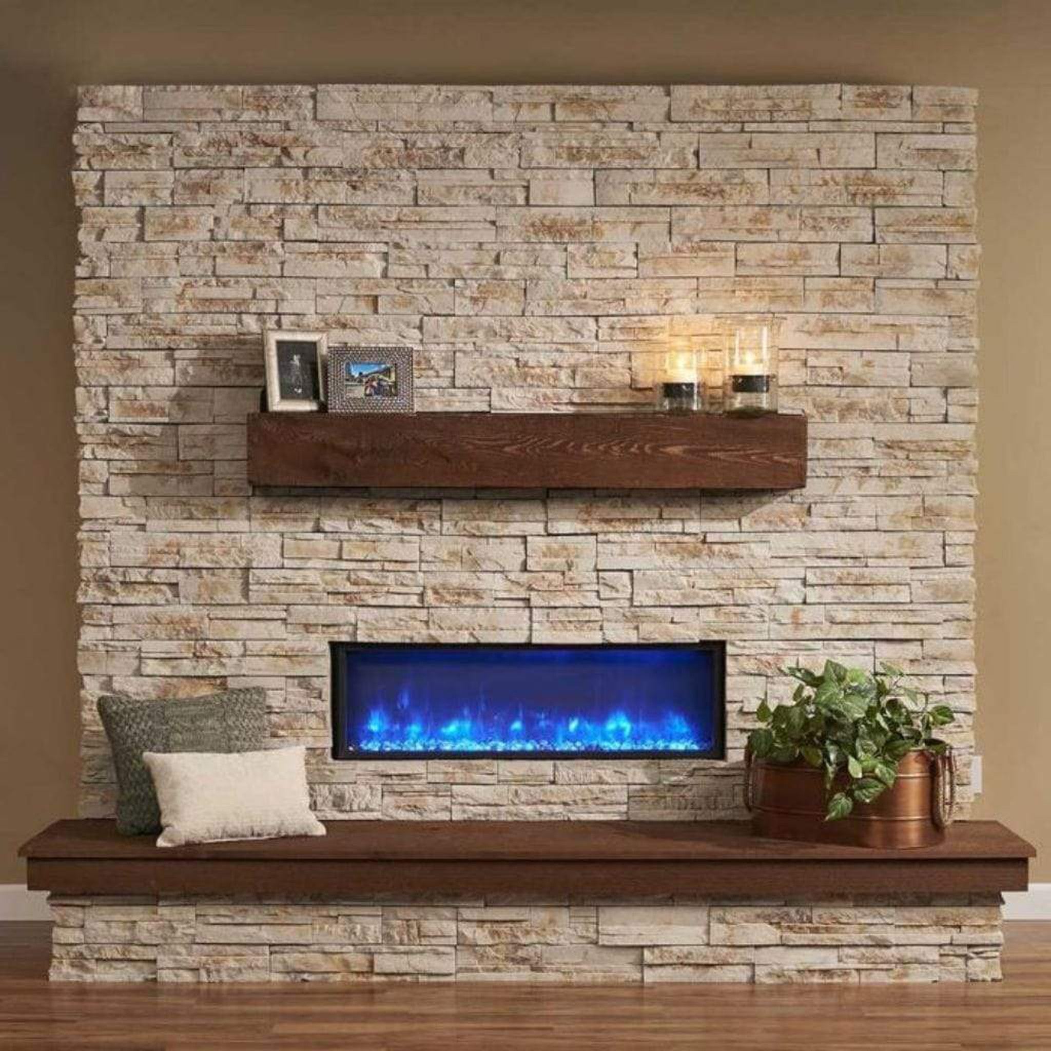 The Outdoor GreatRoom Company Built-In Linear Electric Fireplace – Gallery Series
