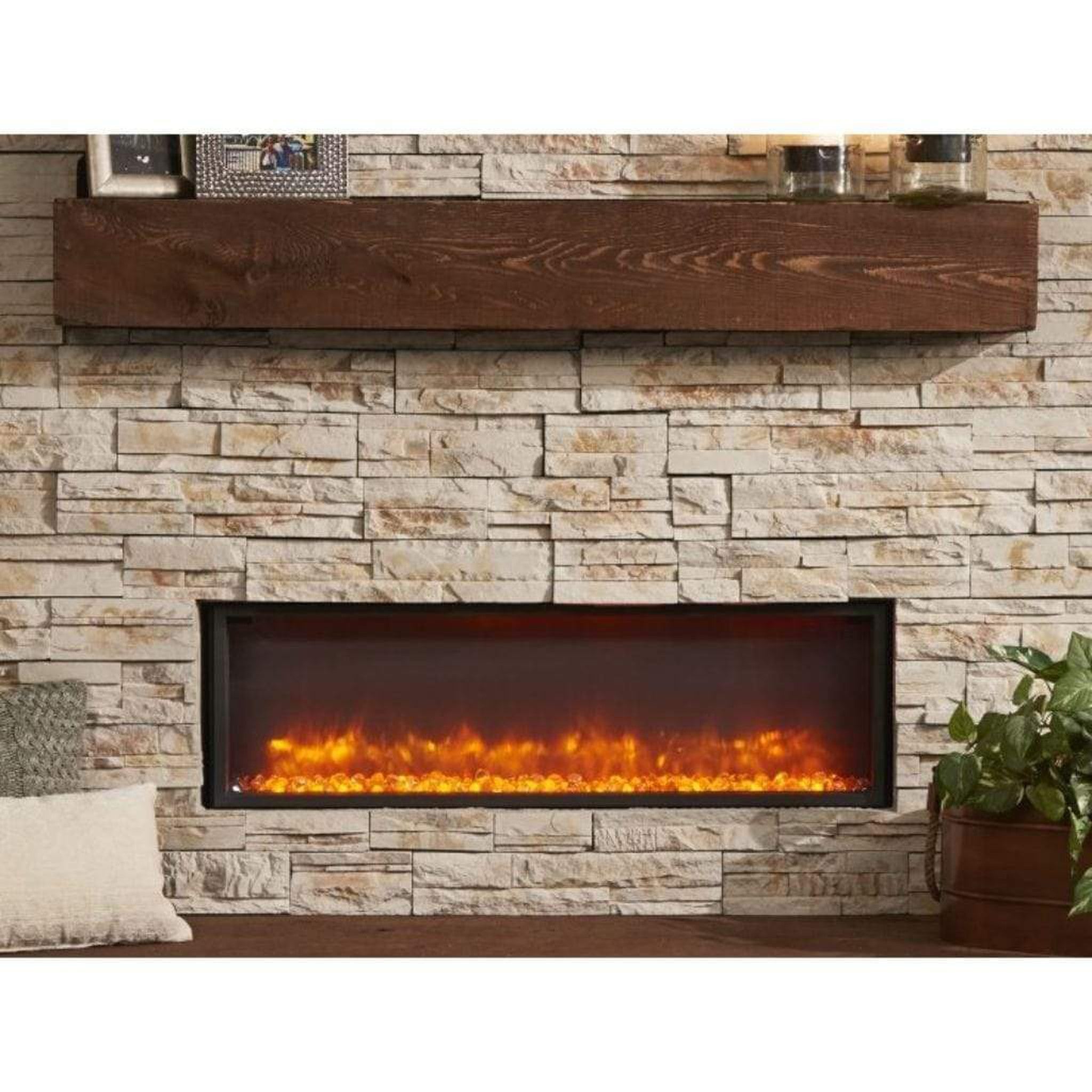 The Outdoor GreatRoom Company Built-In Linear Electric Fireplace – Gallery Series