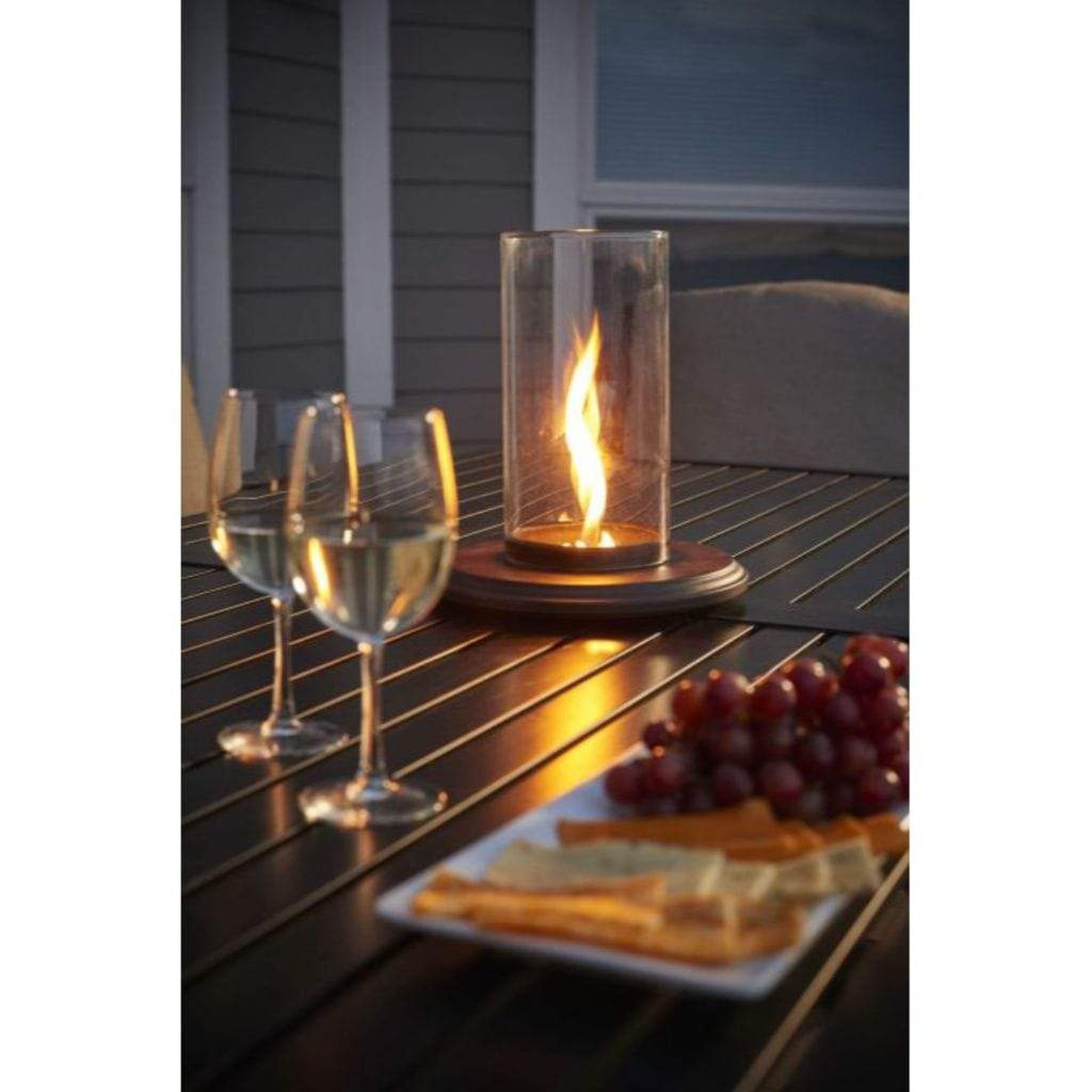 The Outdoor GreatRoom Company Intrigue 11" Tabletop Lantern with Spinning Flame