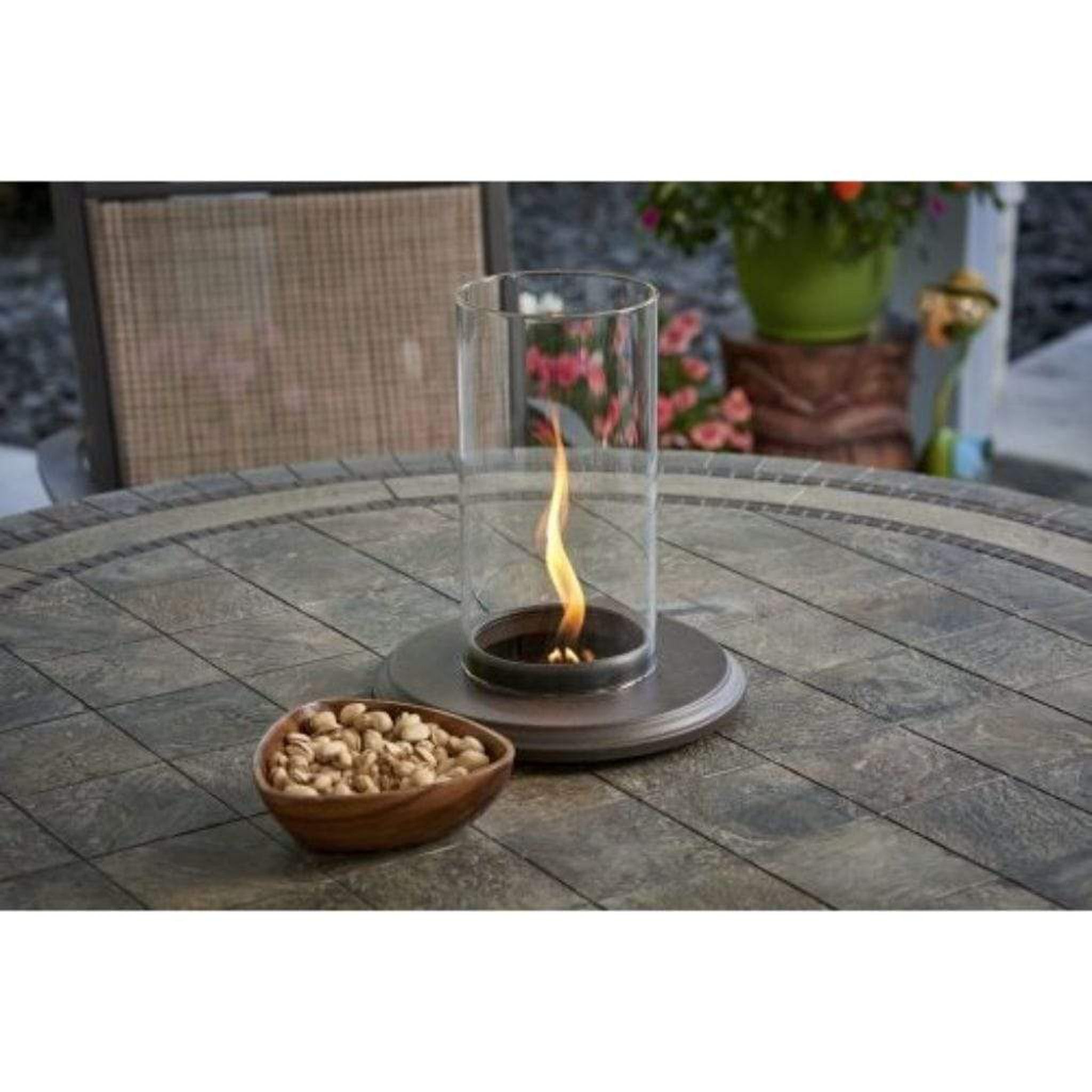 The Outdoor GreatRoom Company Intrigue 11" Tabletop Lantern with Spinning Flame