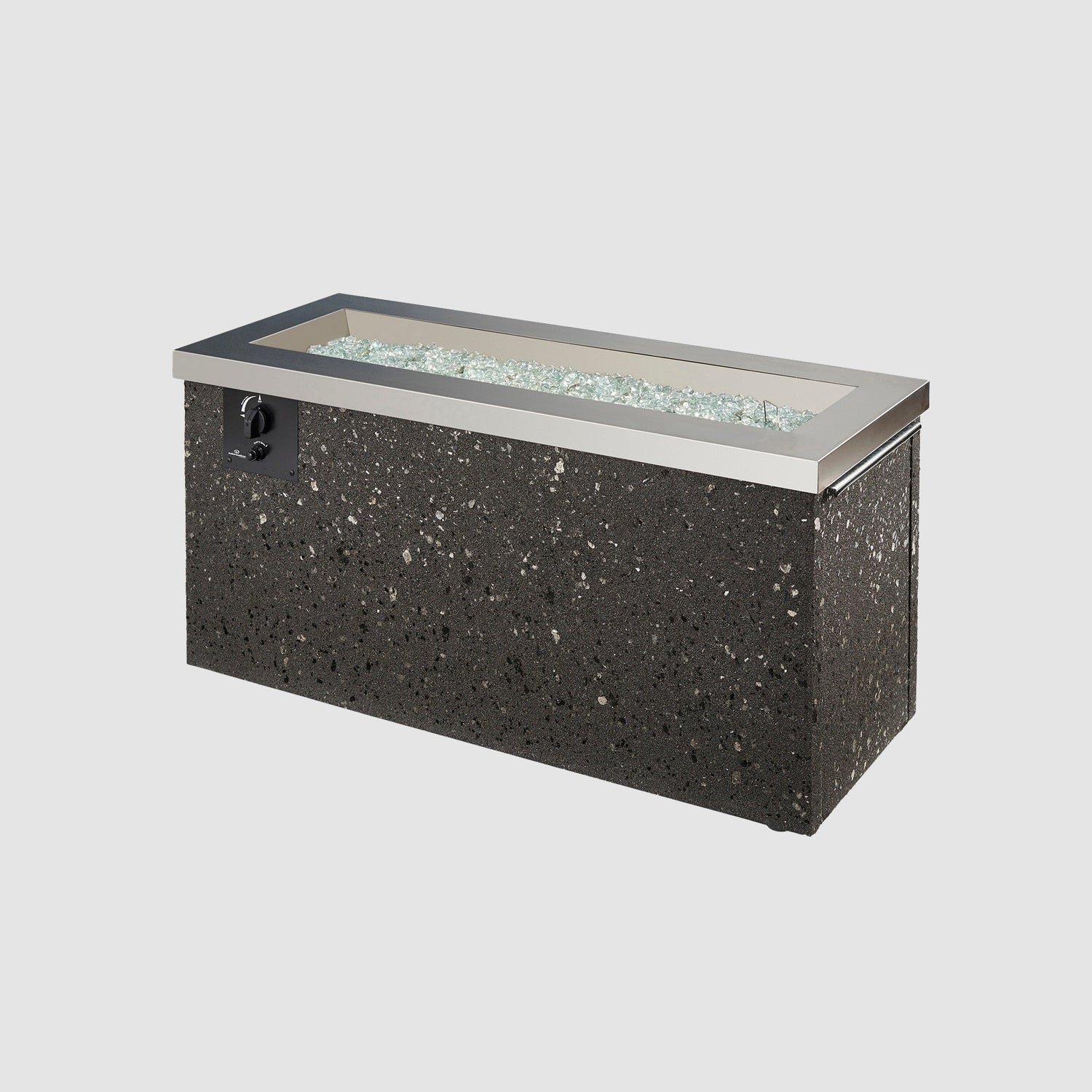 The Outdoor GreatRoom Company 48" Key Largo Linear Gas Fire Pit Table with Crystal Fire Plus Burner