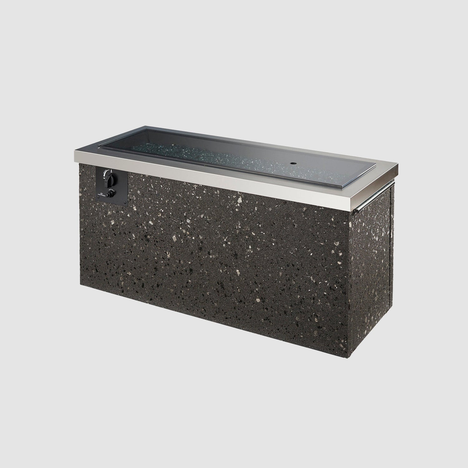 The Outdoor GreatRoom Company 48" Key Largo Linear Gas Fire Pit Table with Crystal Fire Plus Burner