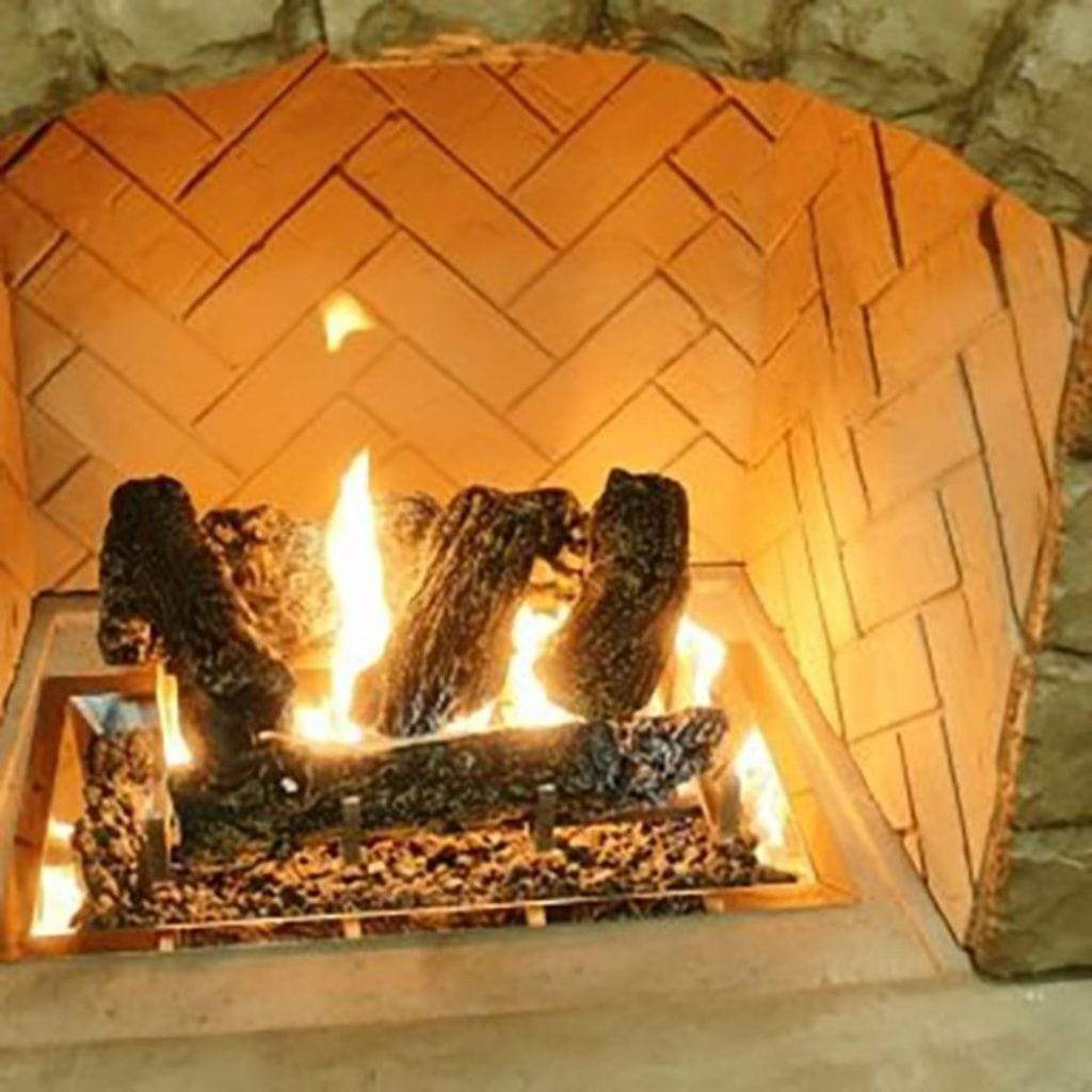 The Outdoor GreatRoom Company Ceramic Fiber Outdoor Log Set with Grate