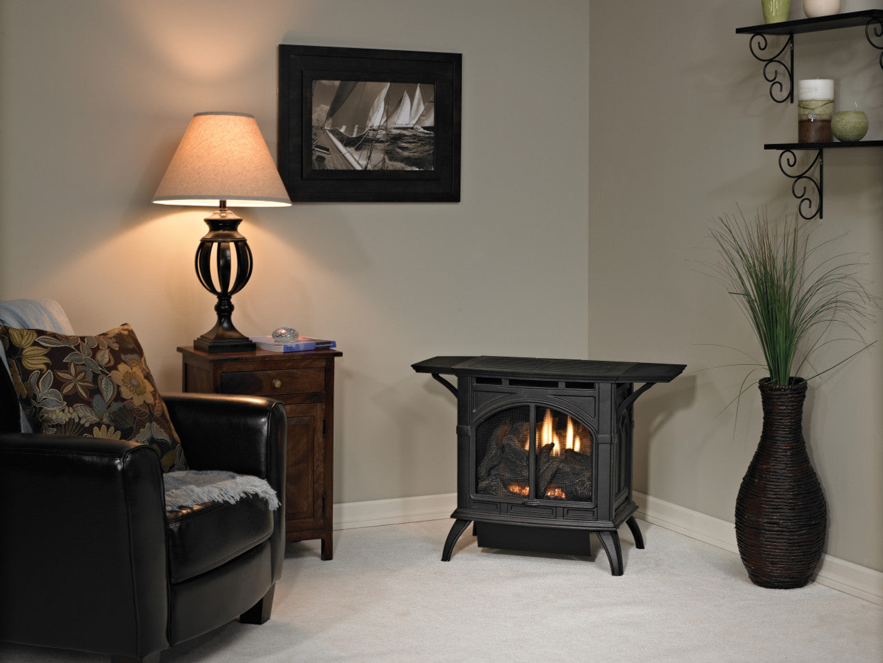 Empire 22" Small Cast Iron Vent Free Gas Stove (10,000 BTU)