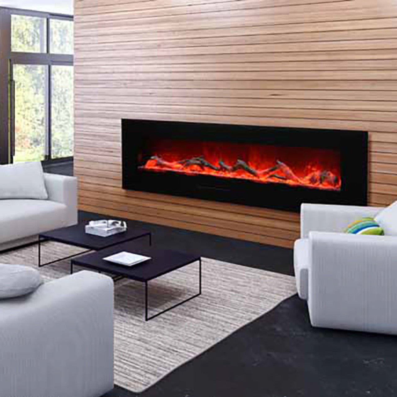 Amantii WM-FM Series Built-in or Wall Mount 34 Inch Electric Fireplace