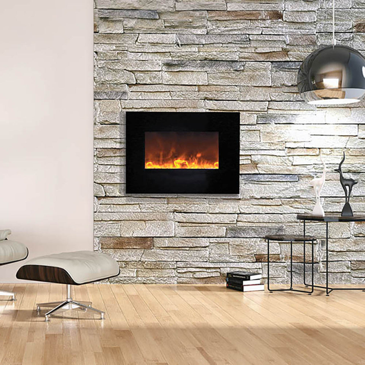 Amantii WM-FM Series Built-in or Wall Mount 34 Inch Electric Fireplace