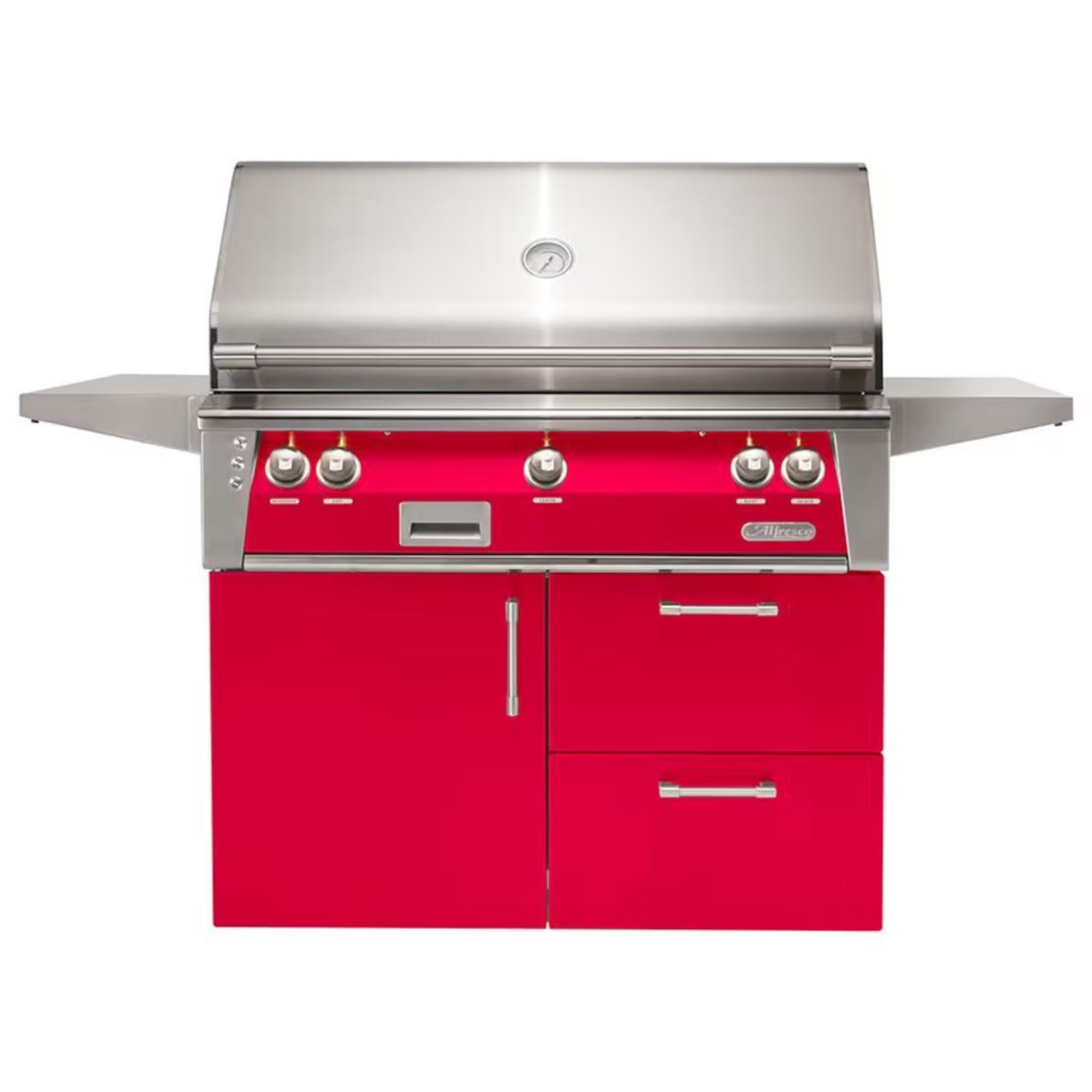 Alfresco Deluxe 42-Inch Stainless Steel Freestanding Gas Grill w/ Rotisserie & Sear Zone