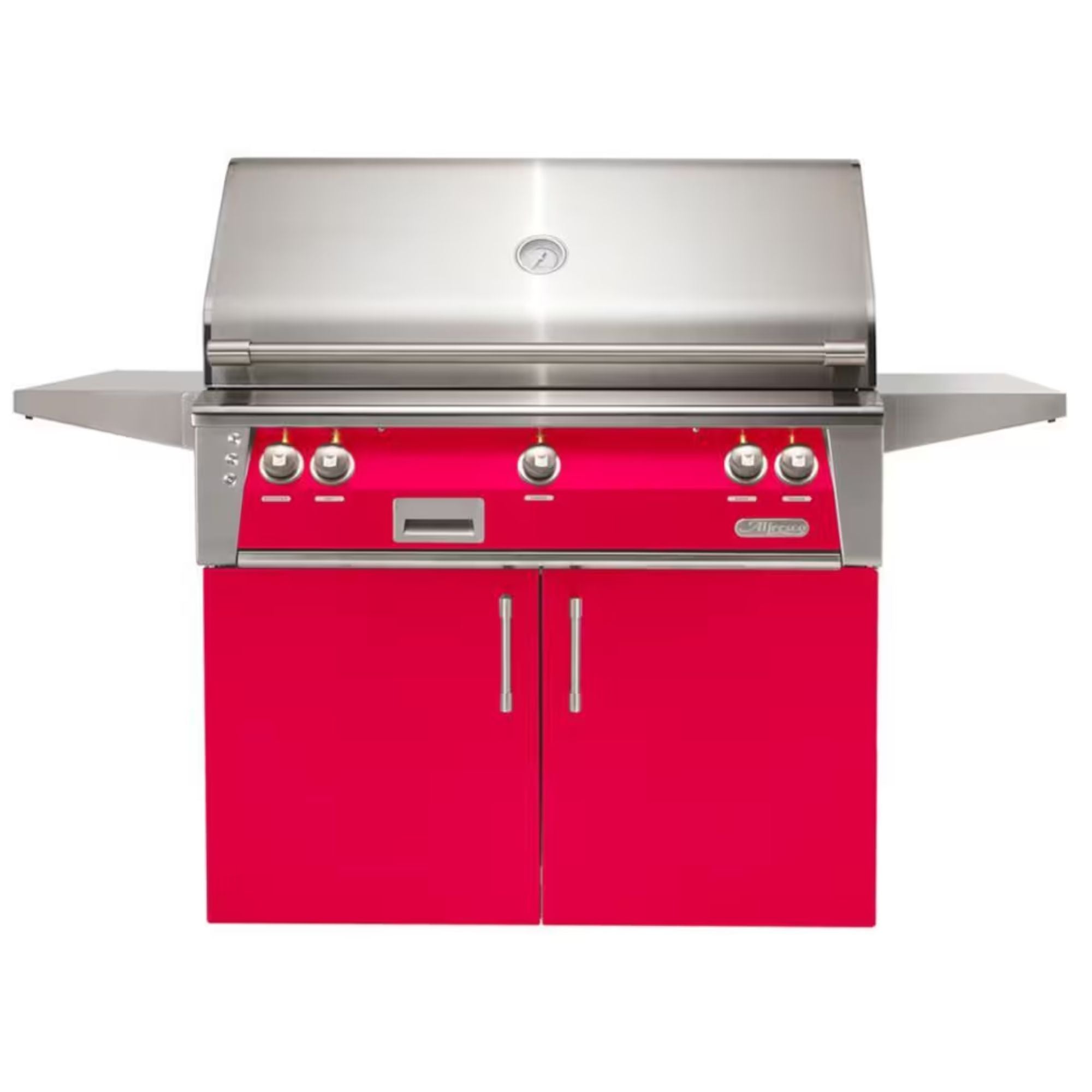 Alfresco 42" Freestanding Stainless Steel Gas Grill with Sear Zone, Rotisserie & Smoker System