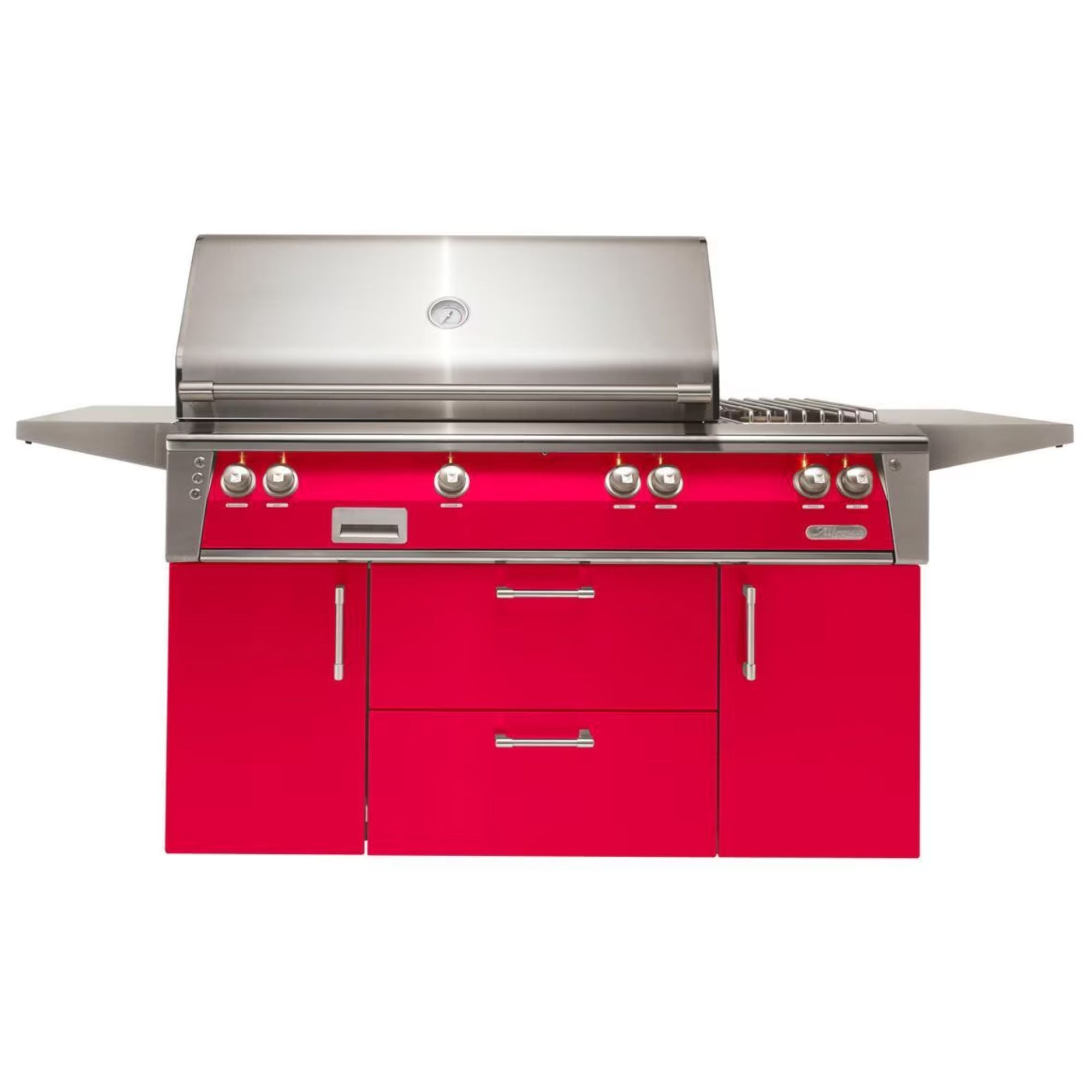 Alfresco Deluxe 56-Inch Stainless Steel Freestanding Gas Grill w/ Rotisserie, Side Burner & Sear Zone