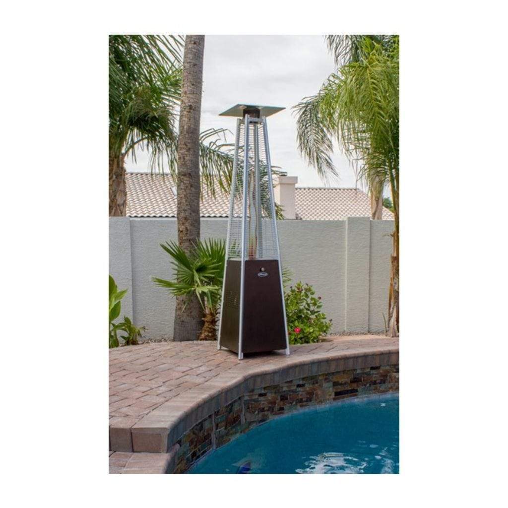 87" Bronze Residential Hammered Glass Tube Patio Heater 40000 BTU's - AZ Patio Heaters