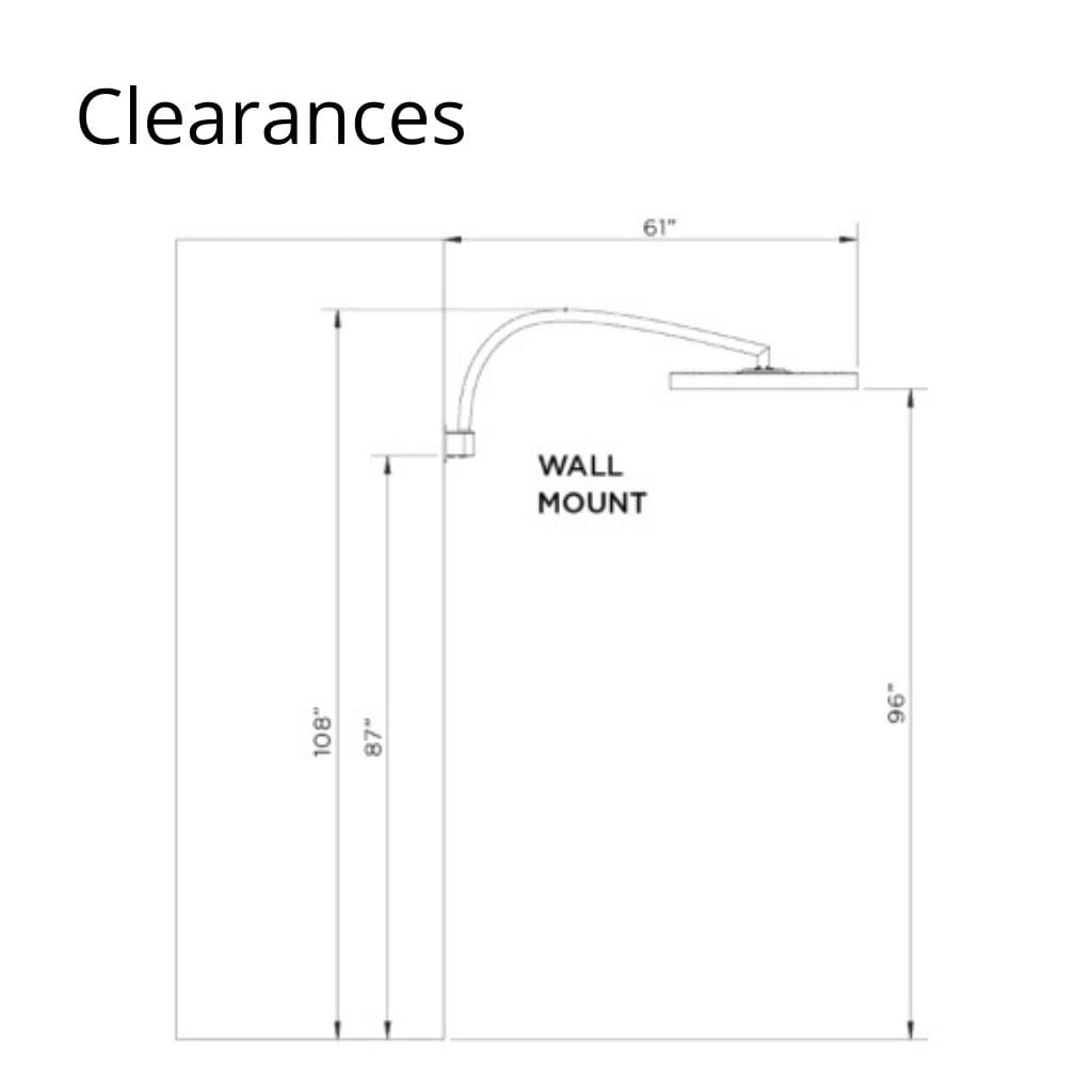 Bromic Heating - Wall Mount Pole for Eclipse Smart-Heat Electric Pendant Heater