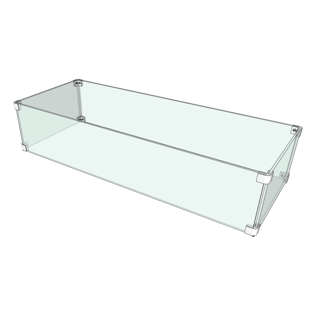 The Outdoor Plus - Rectangular Tempered Glass Wind Guard