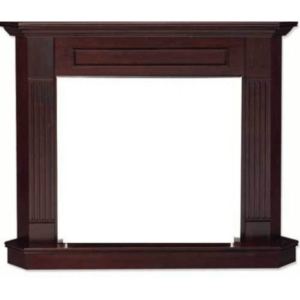 Monessen - 32" Oak/Birch Surround Wall Mantel Cabinet with Hearth for Fireplaces
