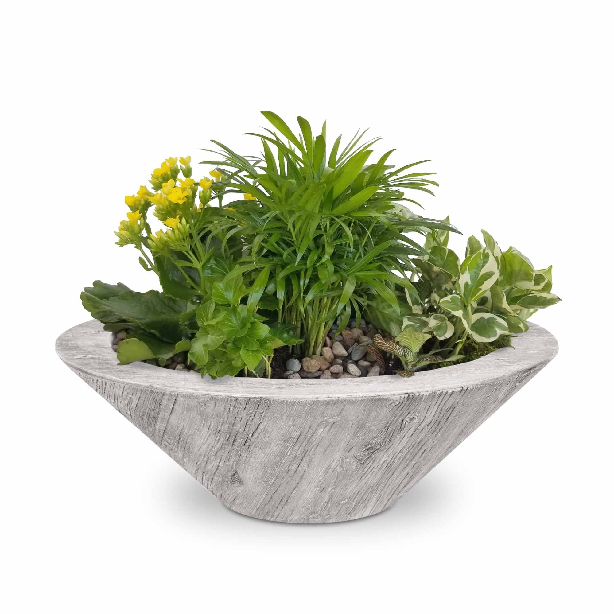 Modern wood planter | Cazo Woodgrain Planter Bowl