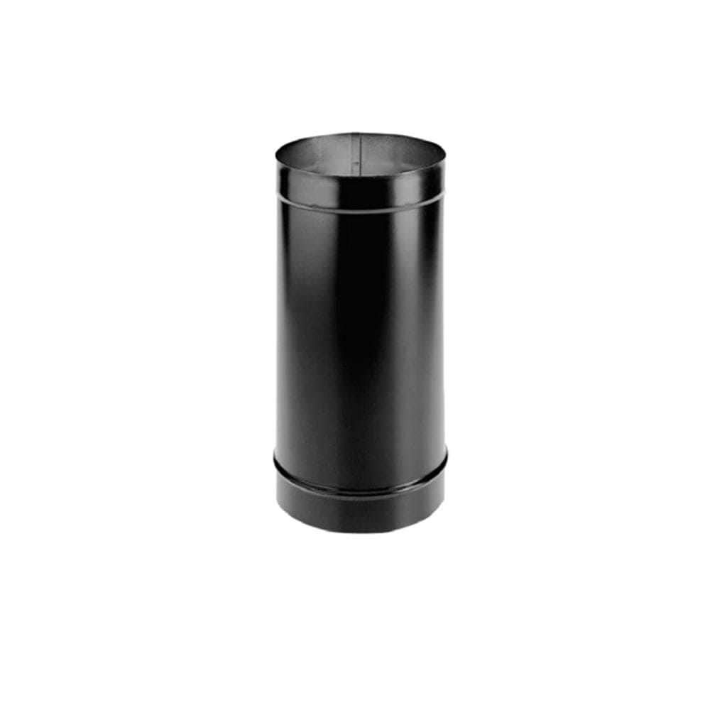 DuraVent - Cathedral Ceiling With Black Single Wall Pipe Wood Stove Chimney Kit
