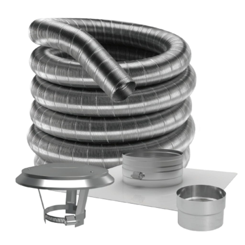 DuraVent | 20' Flex Pipe Stainless Steel Chimney Basic Kit