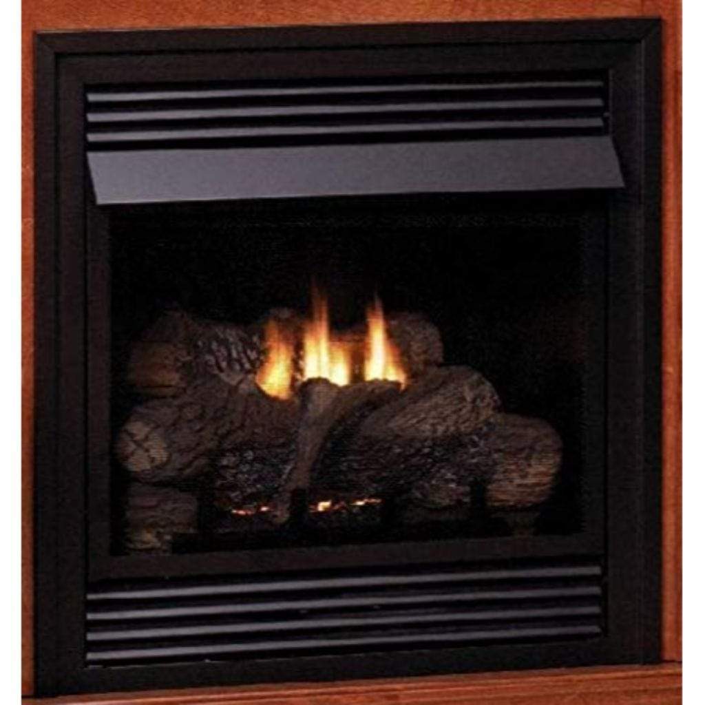 Empire Vail 24-inch Ventless Gas Fireplace with Slope Glaze Burner - Thermostat with Hi-Low Knob