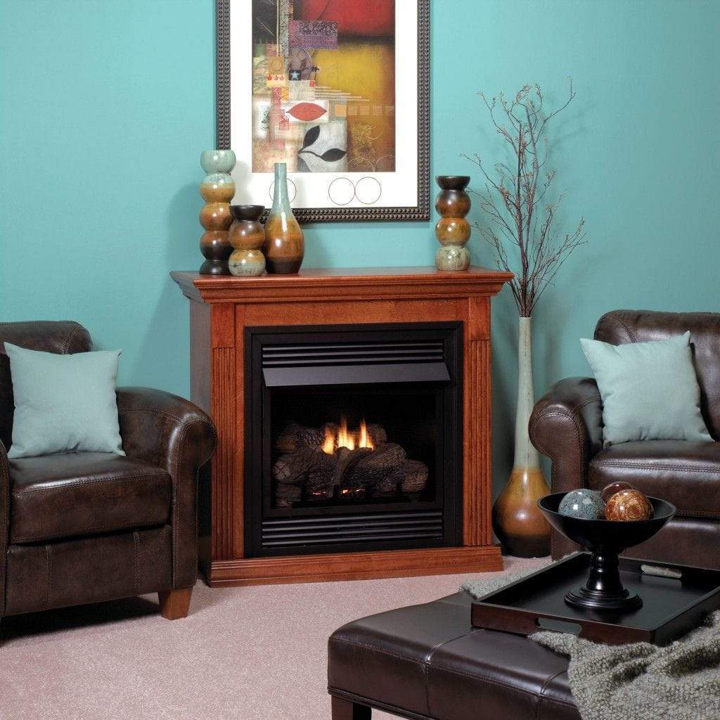 Empire Vail 26 Inch Ventless Gas Fireplace With Contour Burner (Thermostat Control)