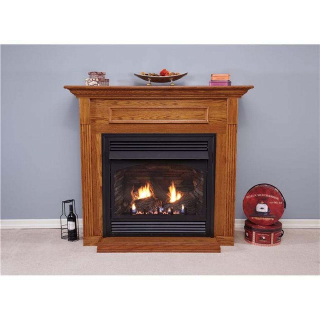Empire Vail 32" Premium Millivolt Controller Ventless Gas Fireplace with Slope Glaze Burner