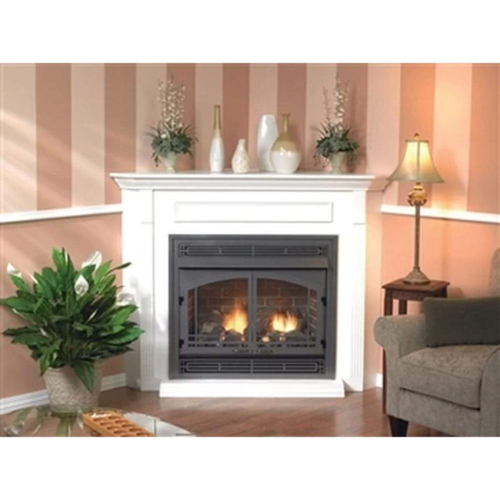 Empire | Wooden Mantel Cabinet with Base for 24" Vail Fireplaces