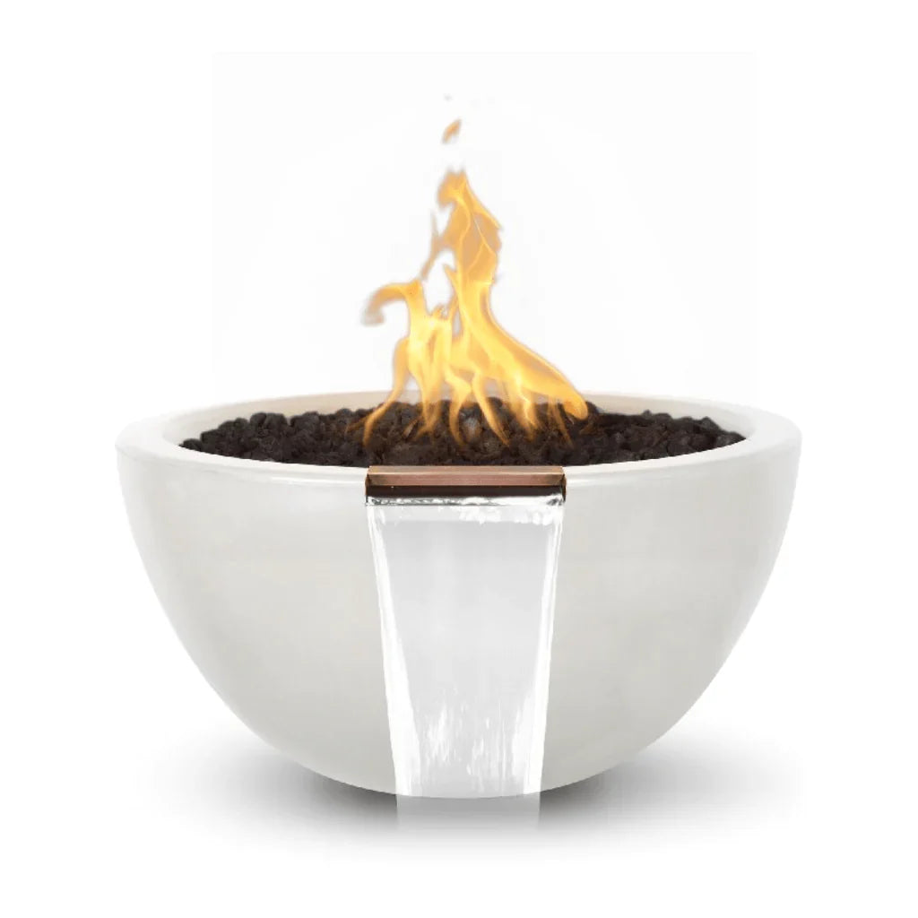 The Outdoor Plus - Luna GFRC Concrete Round Fire & Water Bowl 30"
