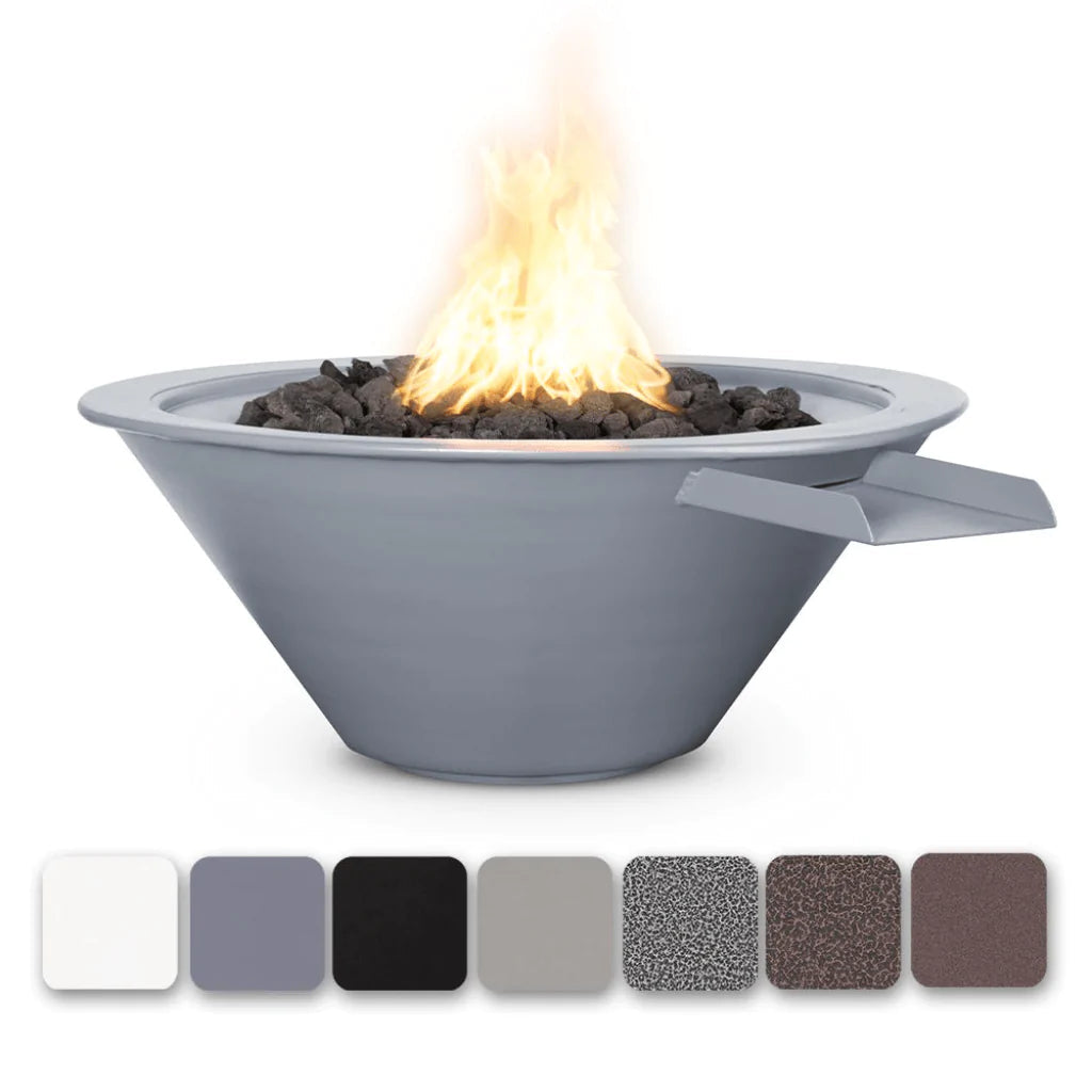 The Outdoor Plus - Cazo Powder Coated Steel Round Fire & Water Bowl 36"