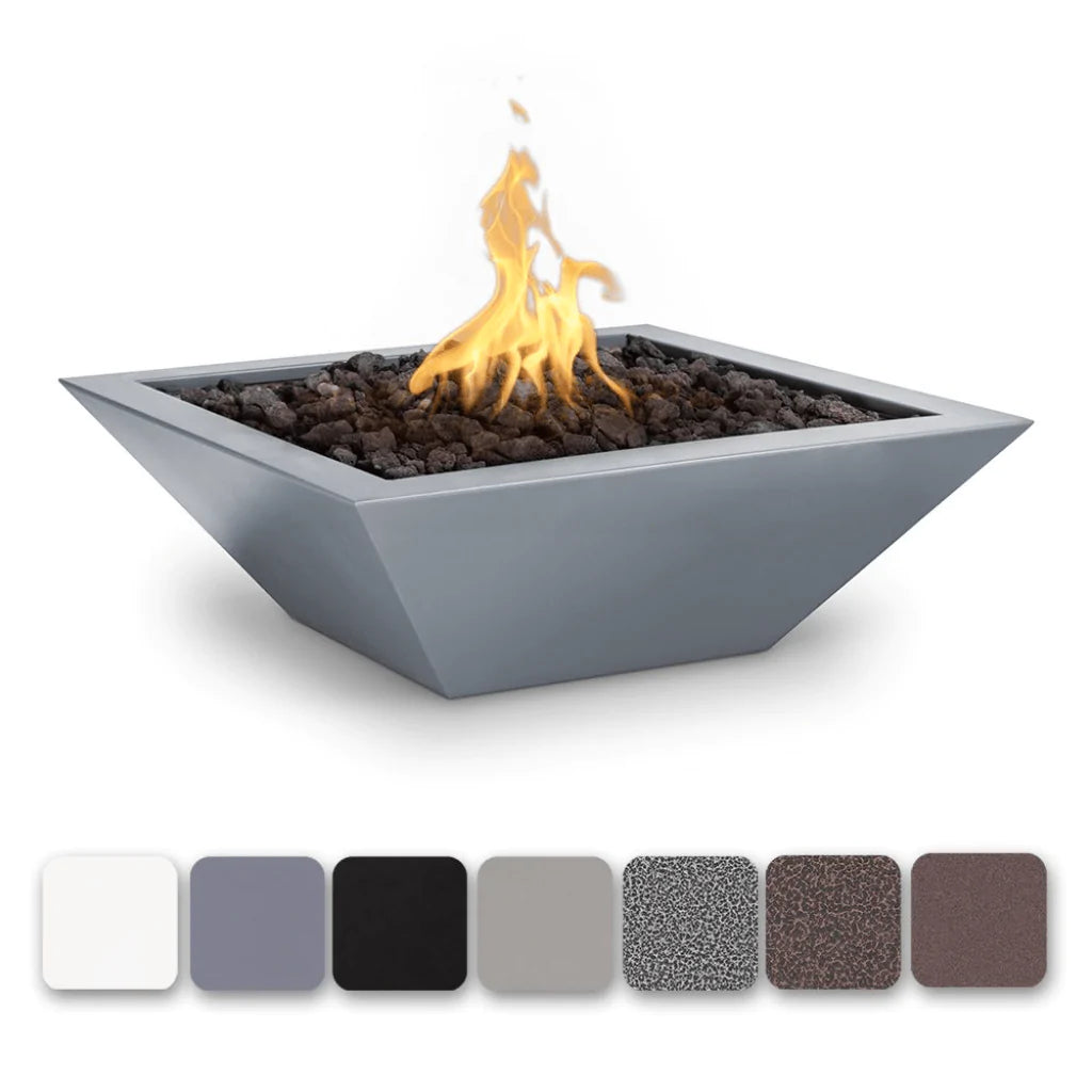 The Outdoor Plus - Maya Powder Coated Steel Square Fire Bowl 30"