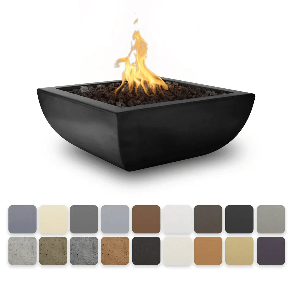 Square Fire Bowl 24" | The Outdoor Plus - Avalon GFRC