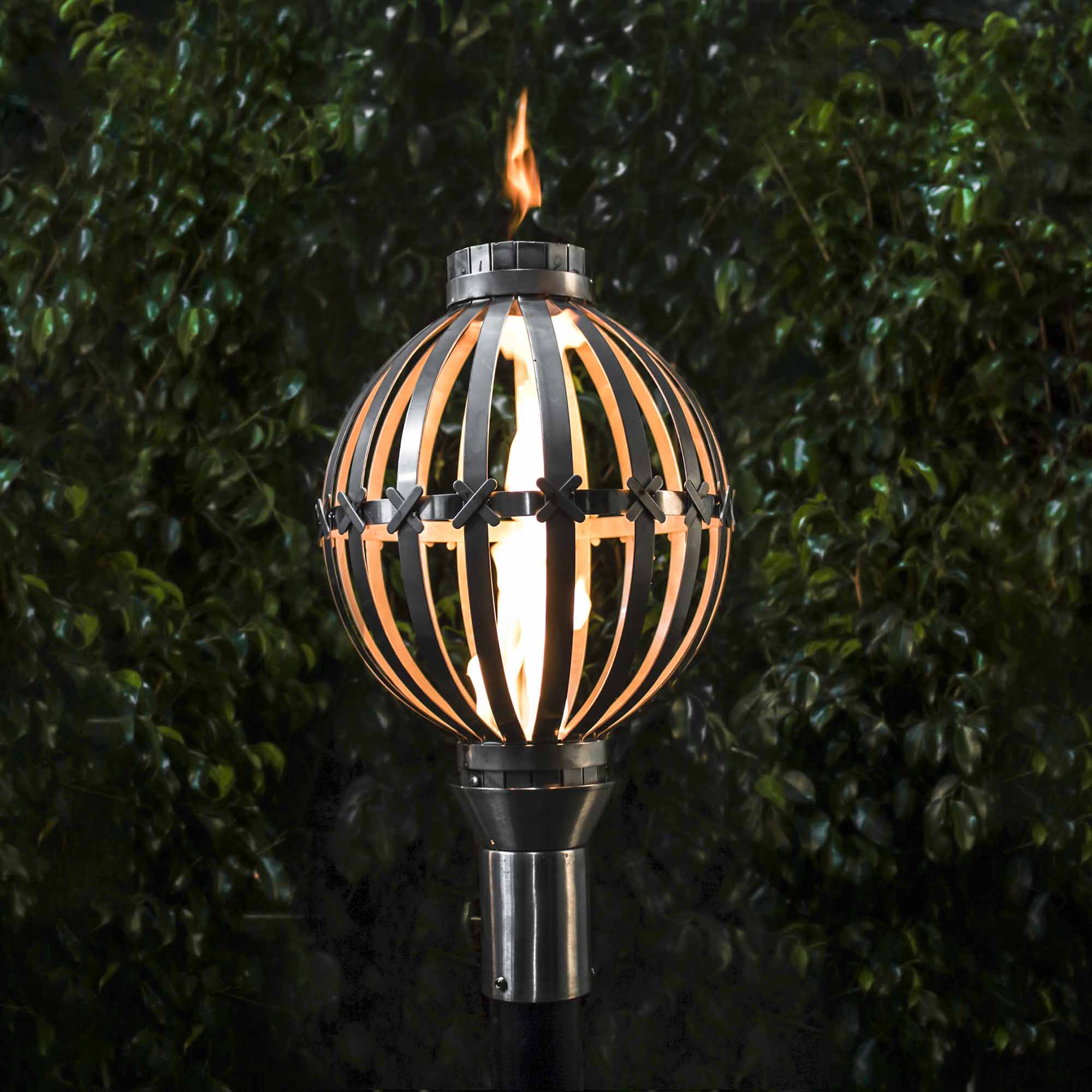 The Outdoor Plus - Gas Fire Globe Ornamental Burner for Fire Bowls and Pits
