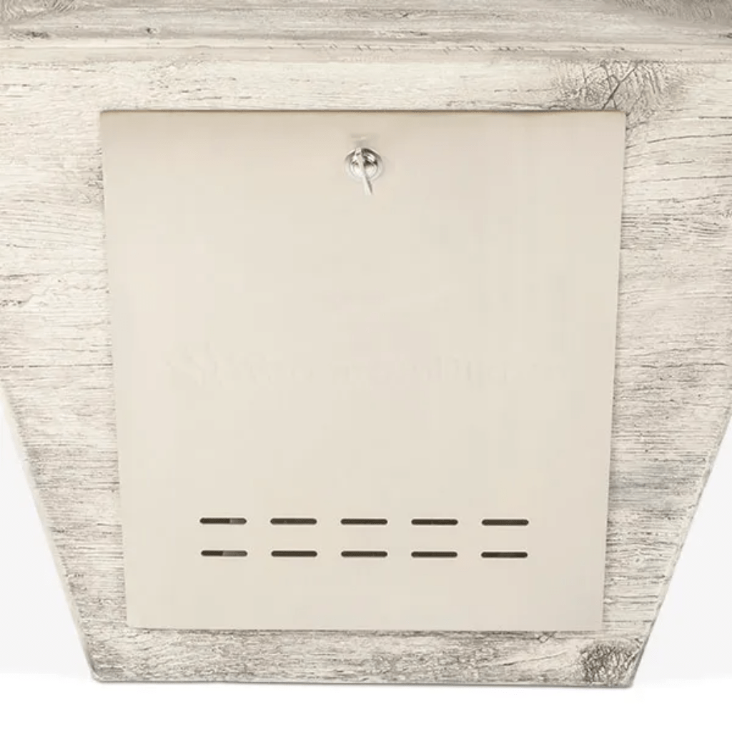 The Outdoor Plus Plymouth GFRC Wood Grain Concrete Rectangle Gas Fire Pit 48" x 28" - 24" tall