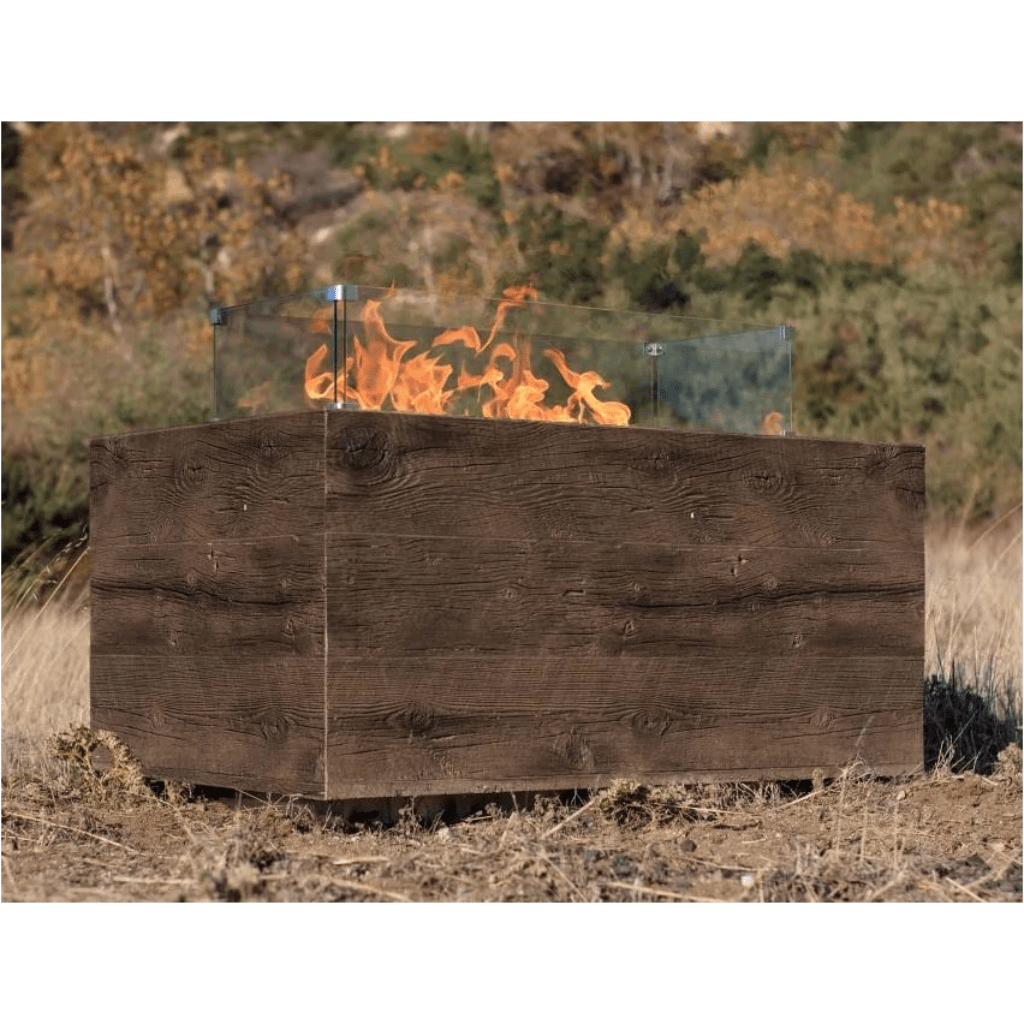 Electric Fire Pit Outdoor | Catalina GFRC Wood Grain
